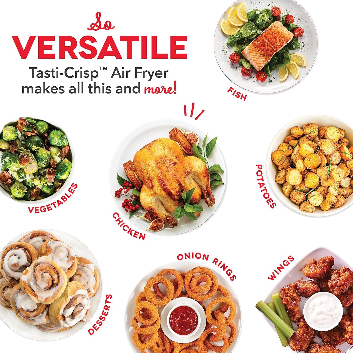 Dash Tasti Crisp 2.6 qt Air Fryer, Teal - Auto Shut off, Non-Stick Fry Basket