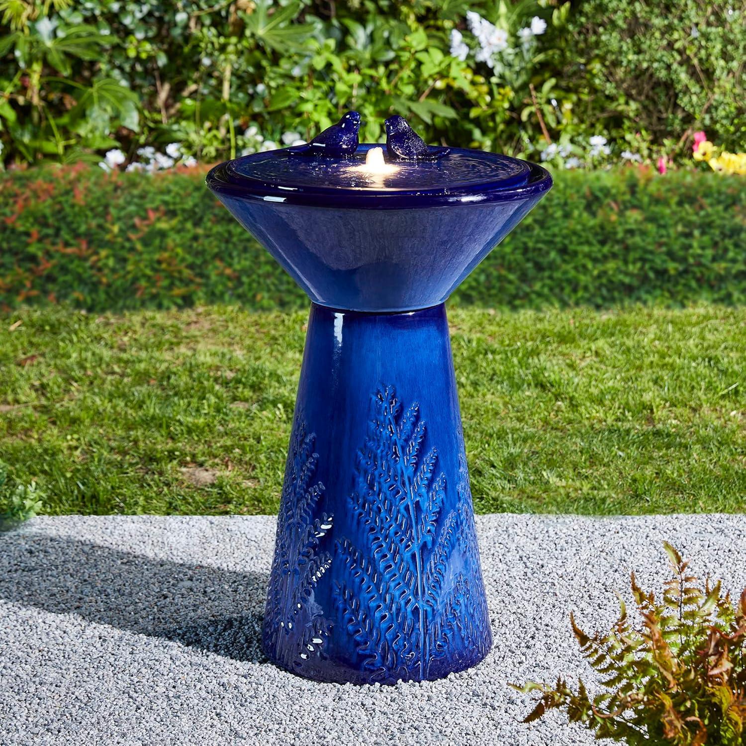 Kelly Clarkson Home Loulou Weather Resistant Bowl & Stand Fountain with Light