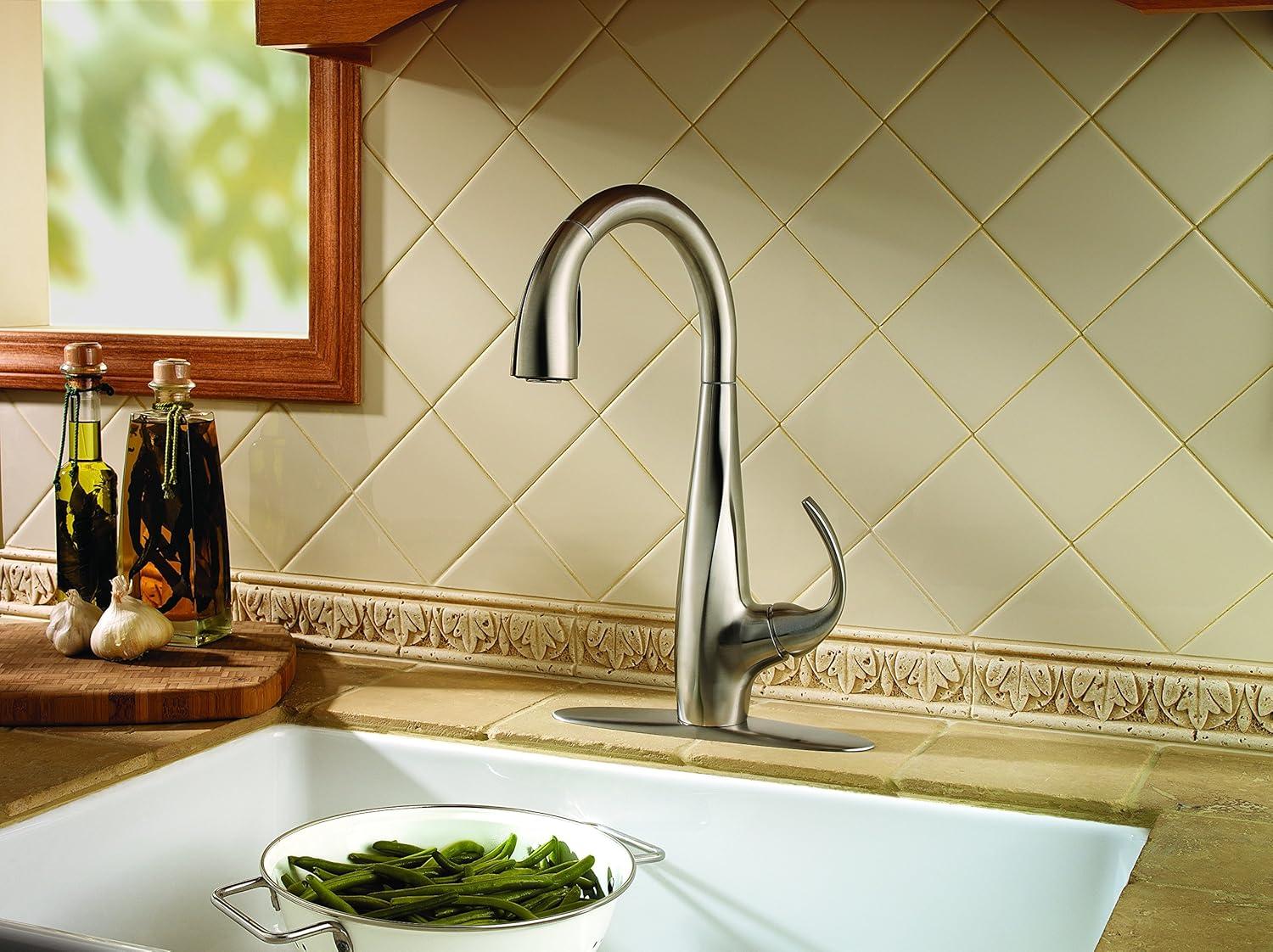 Stainless Steel Single Handle Pull Down Kitchen Faucet
