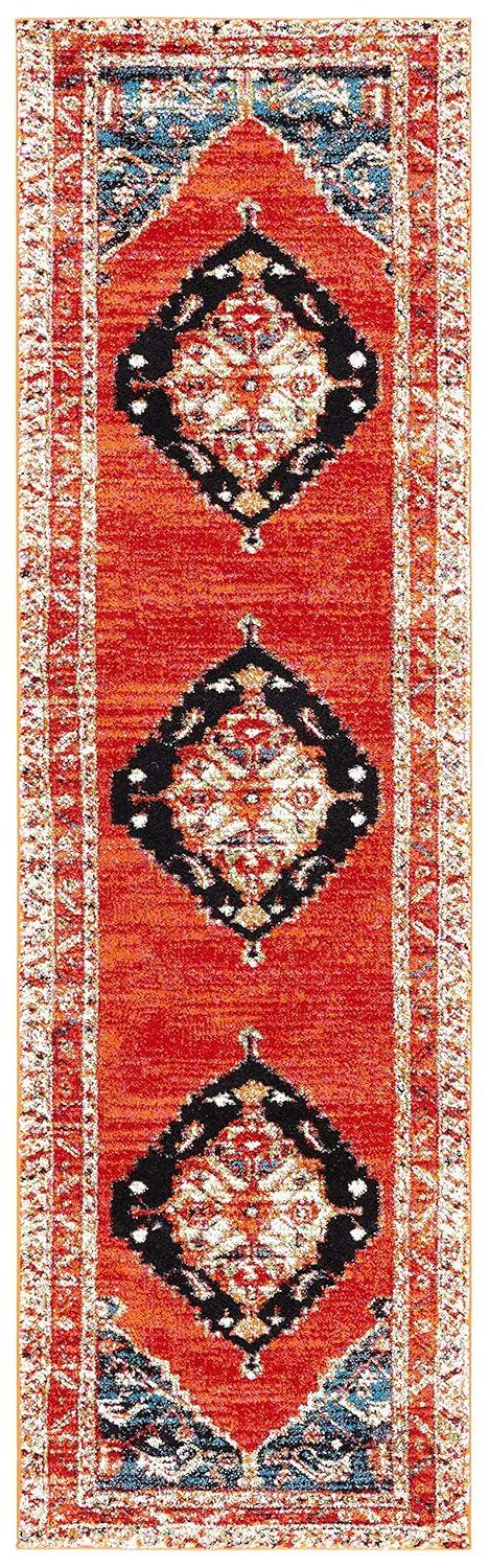Vintage Hamadan VTH228 Power Loomed Indoor Runner Rug - Red/Navy - 2'3"x6' - Safavieh