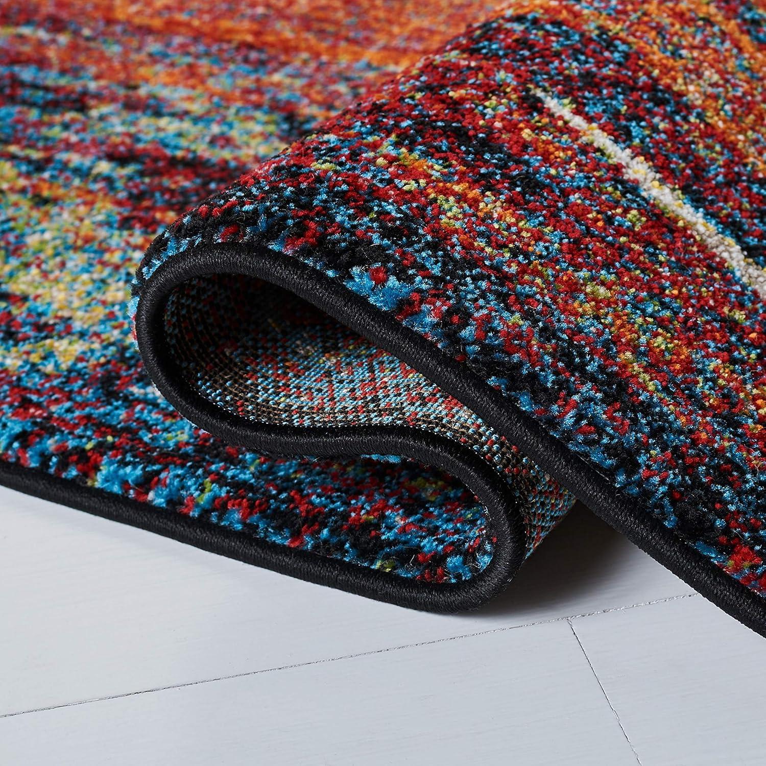 Glacier GLA126 Power Loomed Area Rug - Red/Green - 5'3"x7'6" - Safavieh.