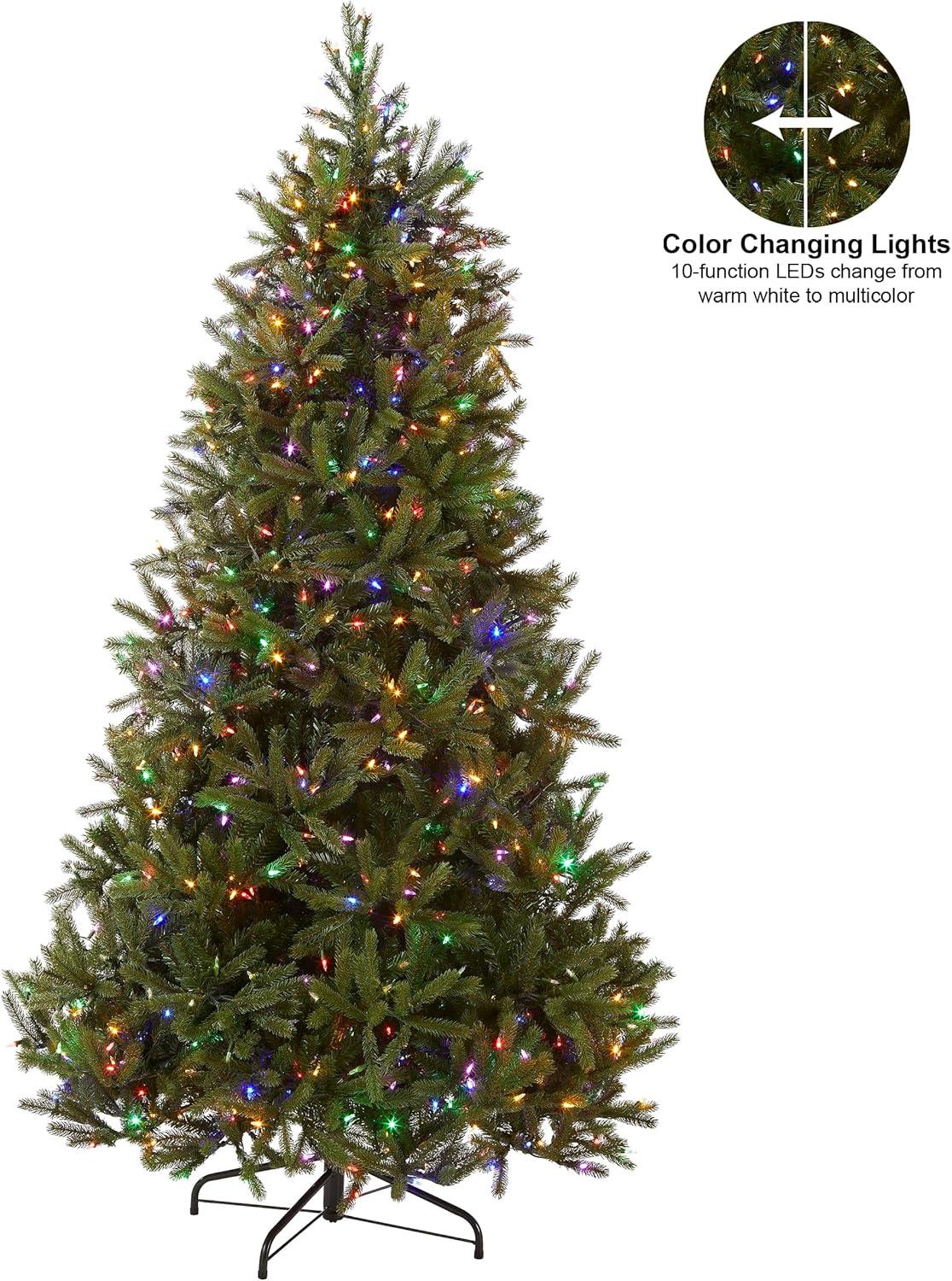 Prelit Jersey Fraser Fir Artificial Christmas Tree Dual Color Lights - National Tree Company