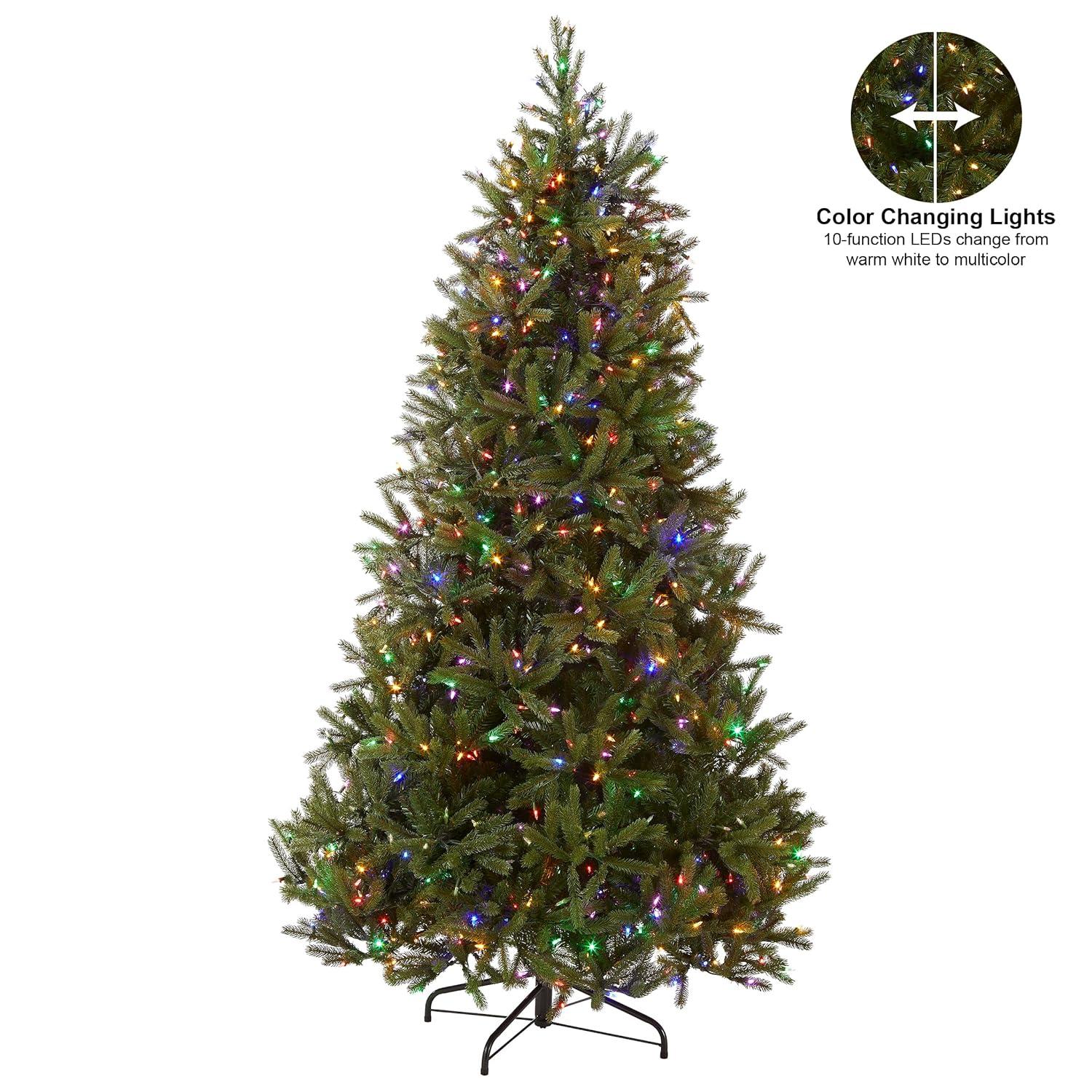 6.5' Prelit LED Medium Jersey Fraser Fir Artificial Christmas Tree Dual Color Lights - National Tree Company