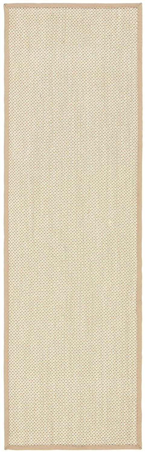 Natural Fiber NF141 Power Loomed Indoor Runner Rug - Maize/Linen - 2'6"x8' - Safavieh.