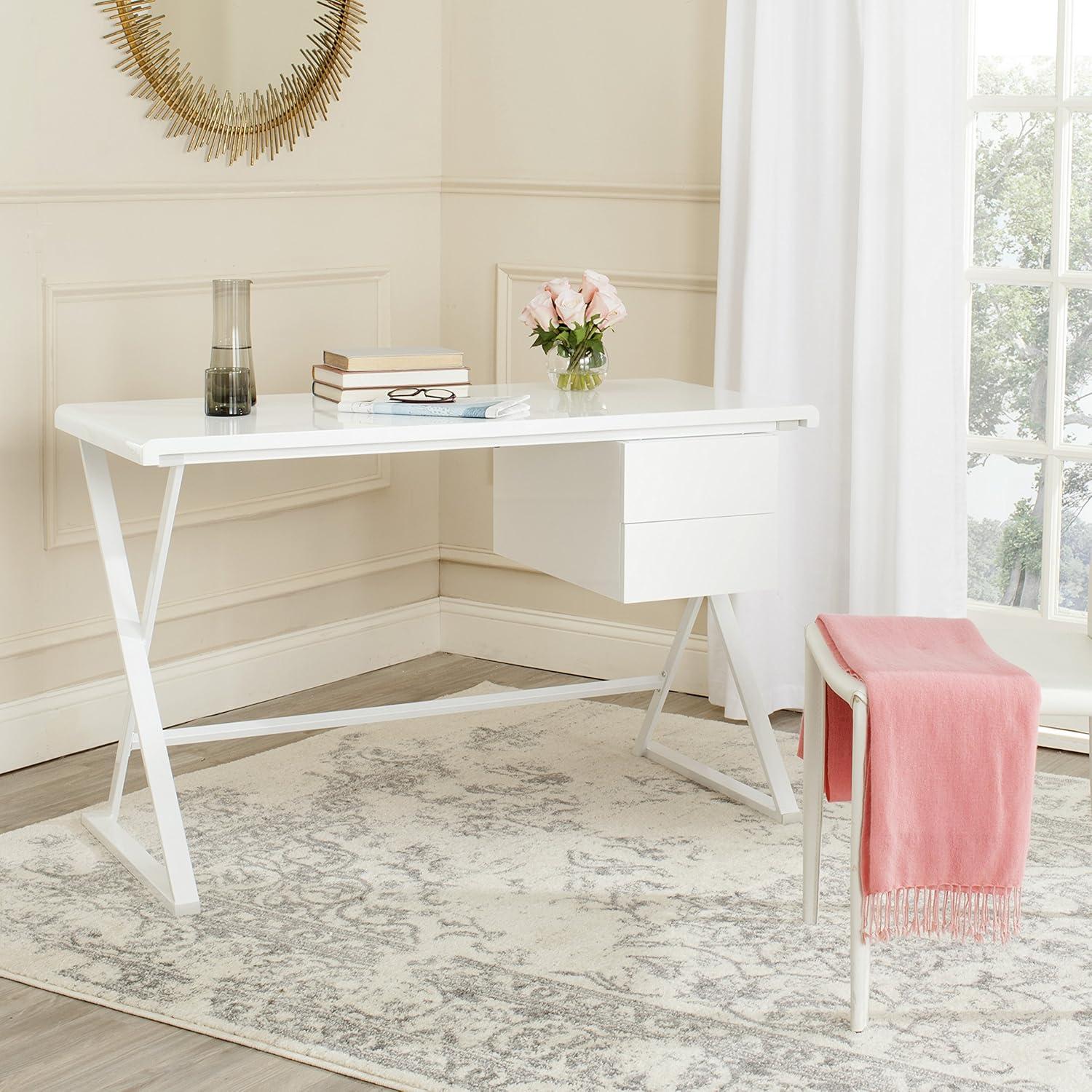 Watkins Desk - White - Safavieh