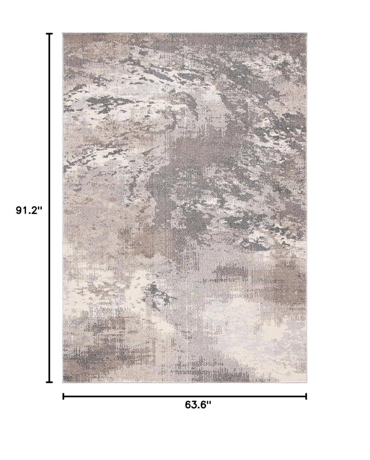 Madison MAD440 Power Loomed Indoor Area Rug - Beige/Grey - 5'3"x7'6" - Safavieh