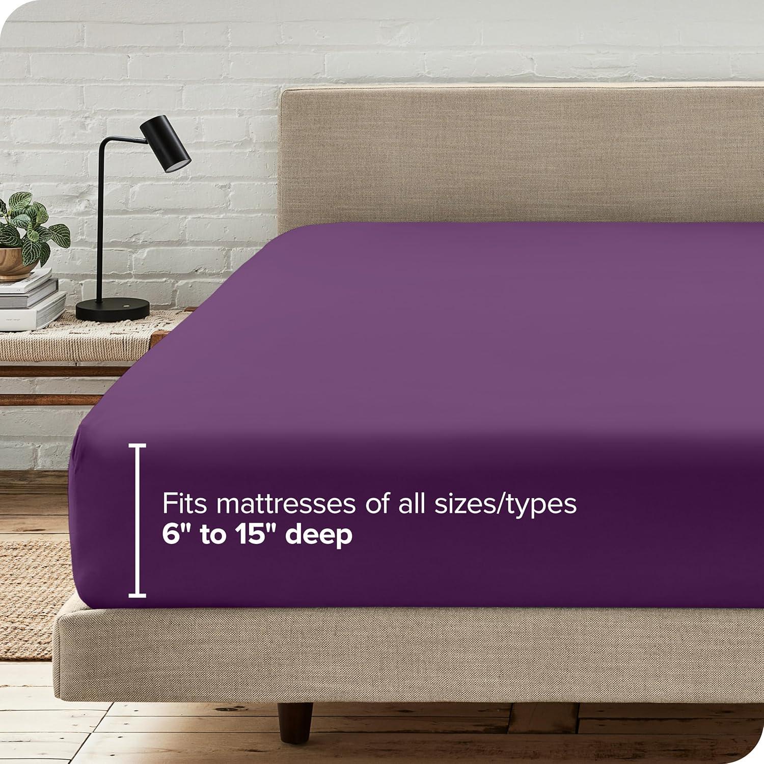 Bare Home Microfiber Fitted Sheet
