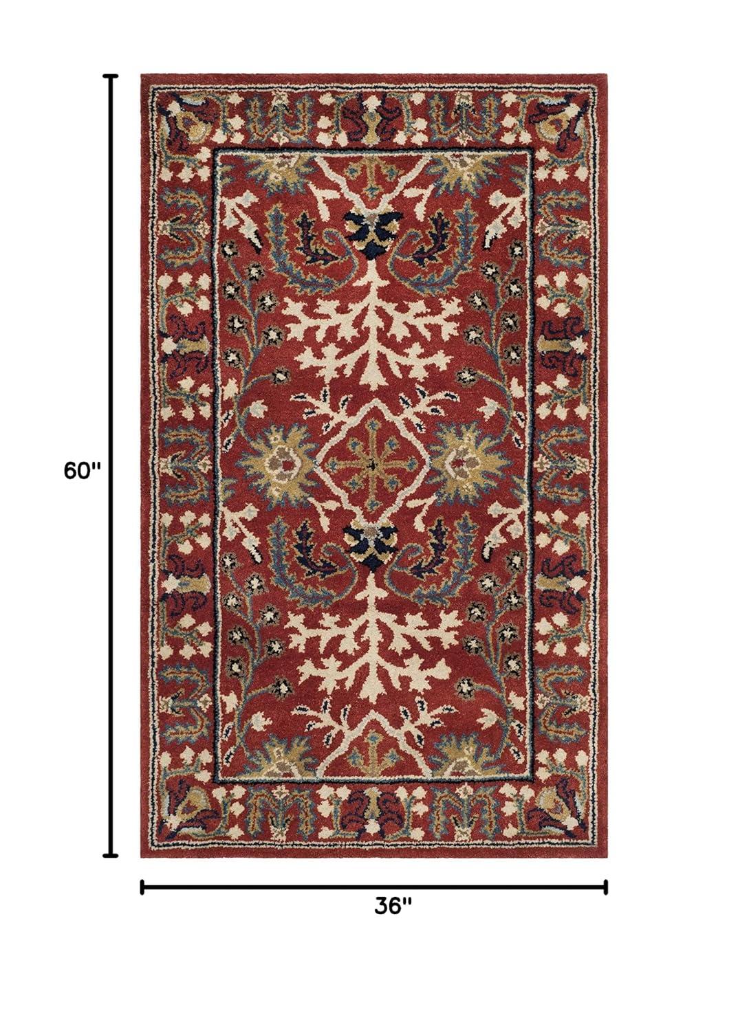 Antiquity AT64 Hand Tufted Area Rug - Red/Multi - 3'x5' - Safavieh.