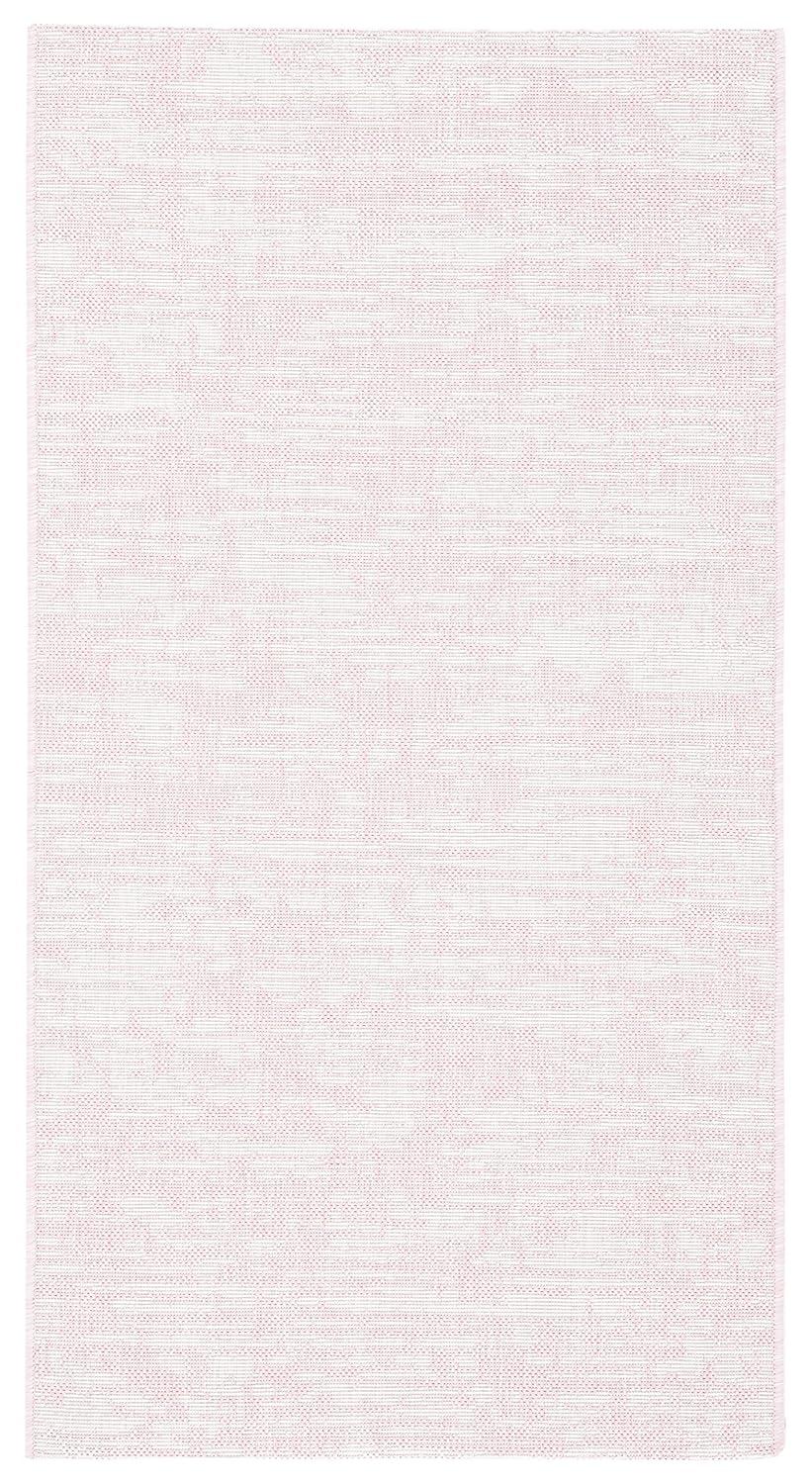 Courtyard CY8452 Power Loomed Indoor and Outdoor Accent Rug - Pink/Ivory - 2'7"x5' - Safavieh
