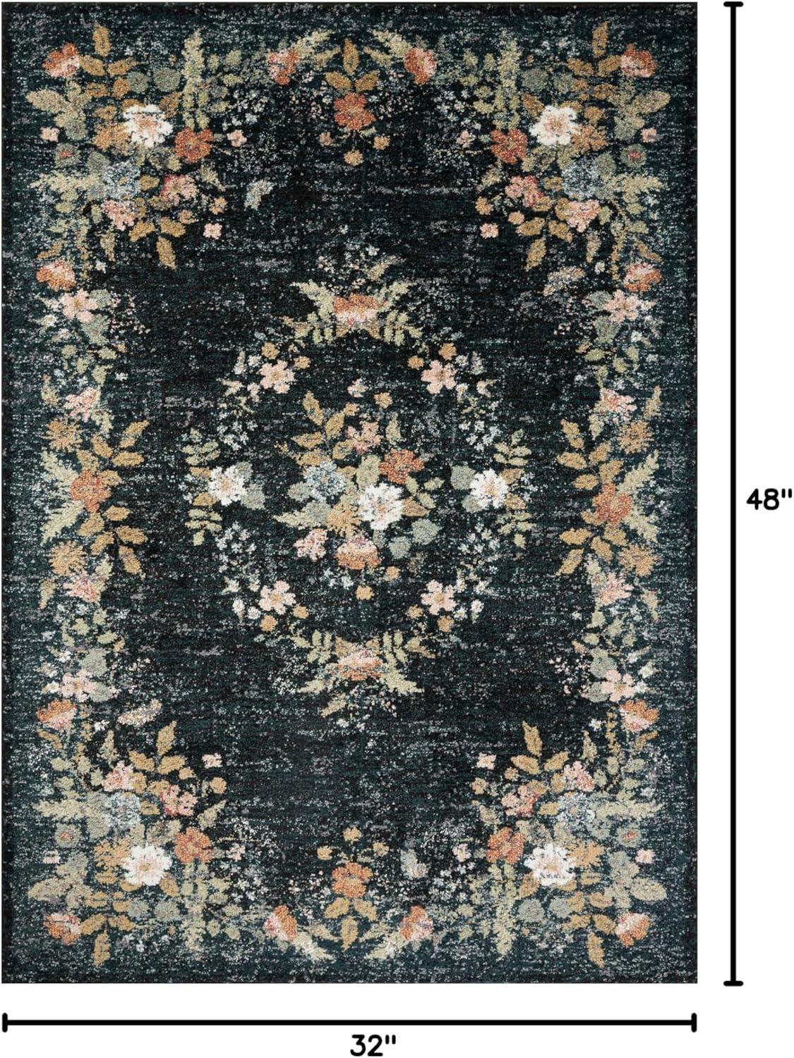 Rifle Paper Co. x Loloi Laurel Navy Area Rug