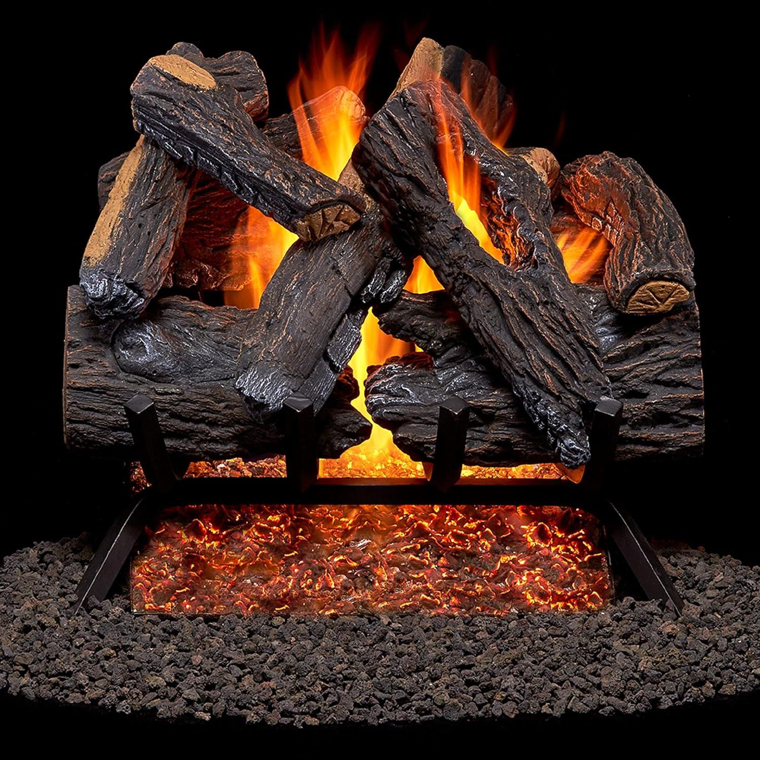 Duluth Forge Vented Natural Gas Fireplace Log Set