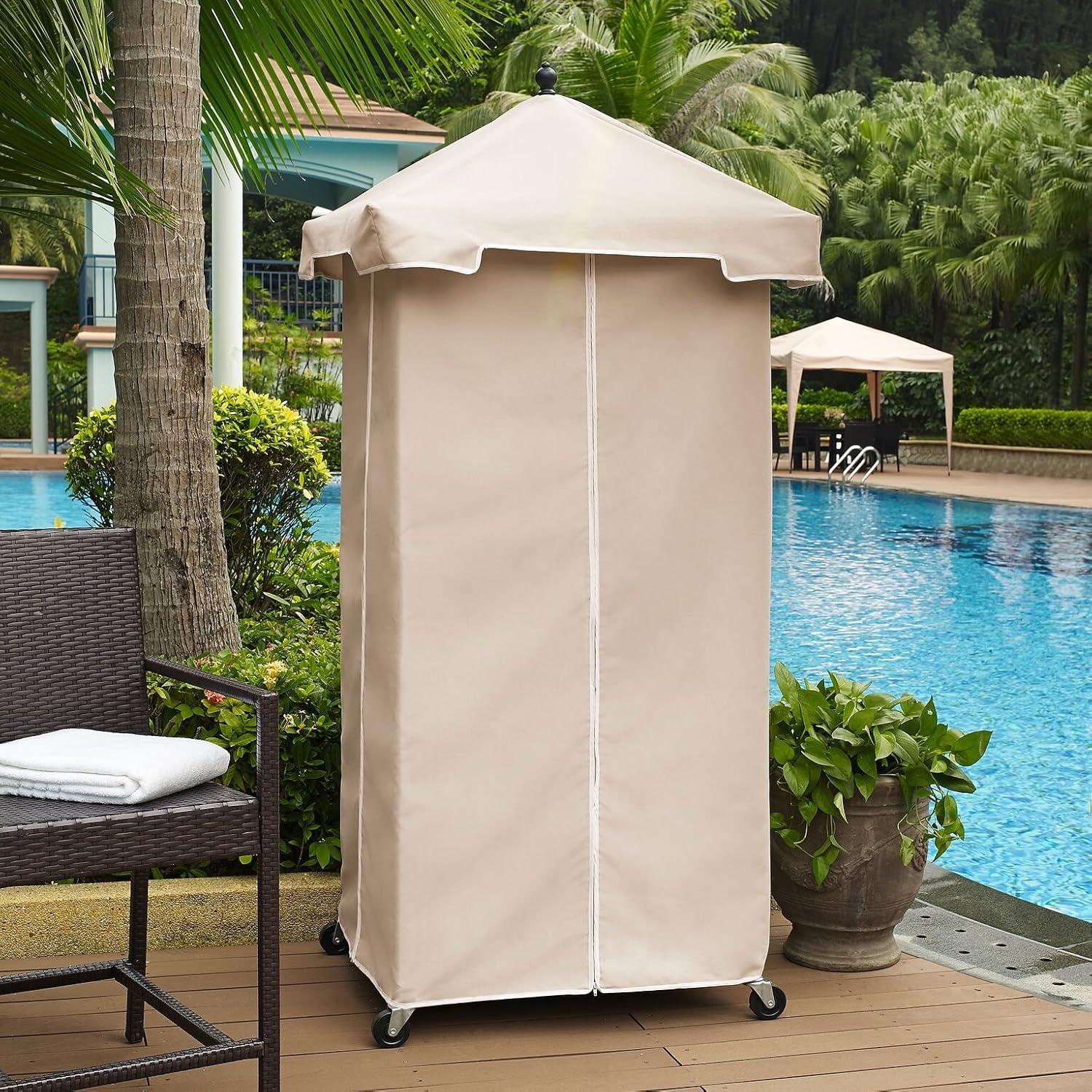 Palm Harbor Outdoor Wicker Towel Valet - Crosley