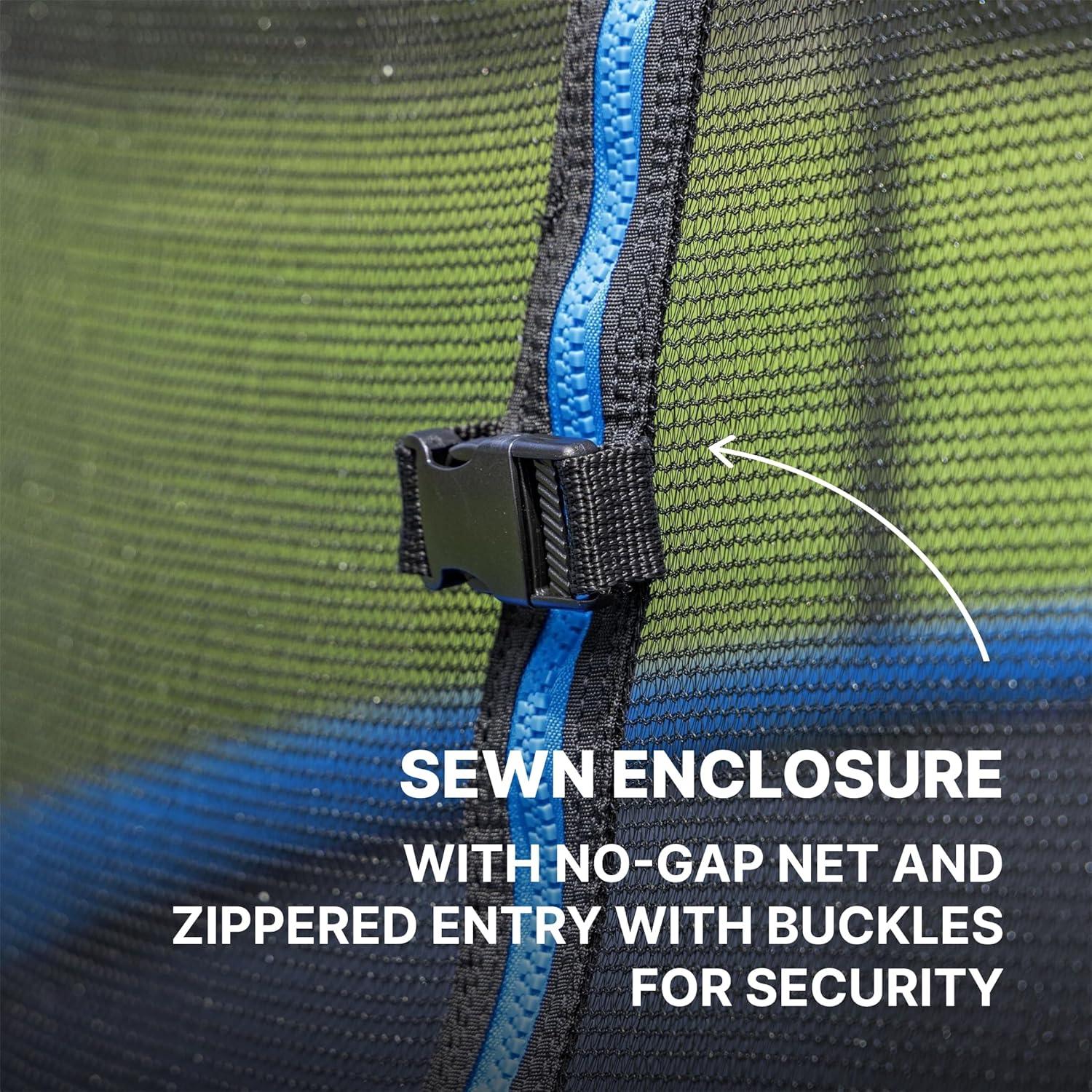 Bestway Xtreme Air 15 ft Trampoline for Kids & Adults, No-Gap Enclosure, Foam-Padded Poles