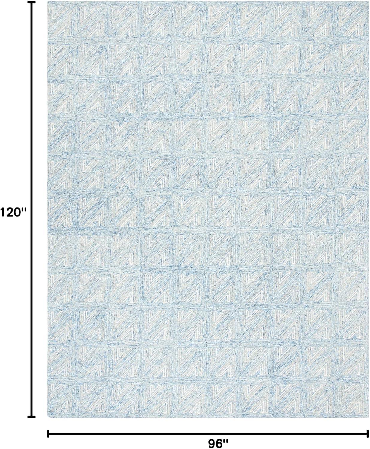 Abstract ABT653 Hand Tufted Area Rug - Blue/Beige - 8'x10' - Safavieh.