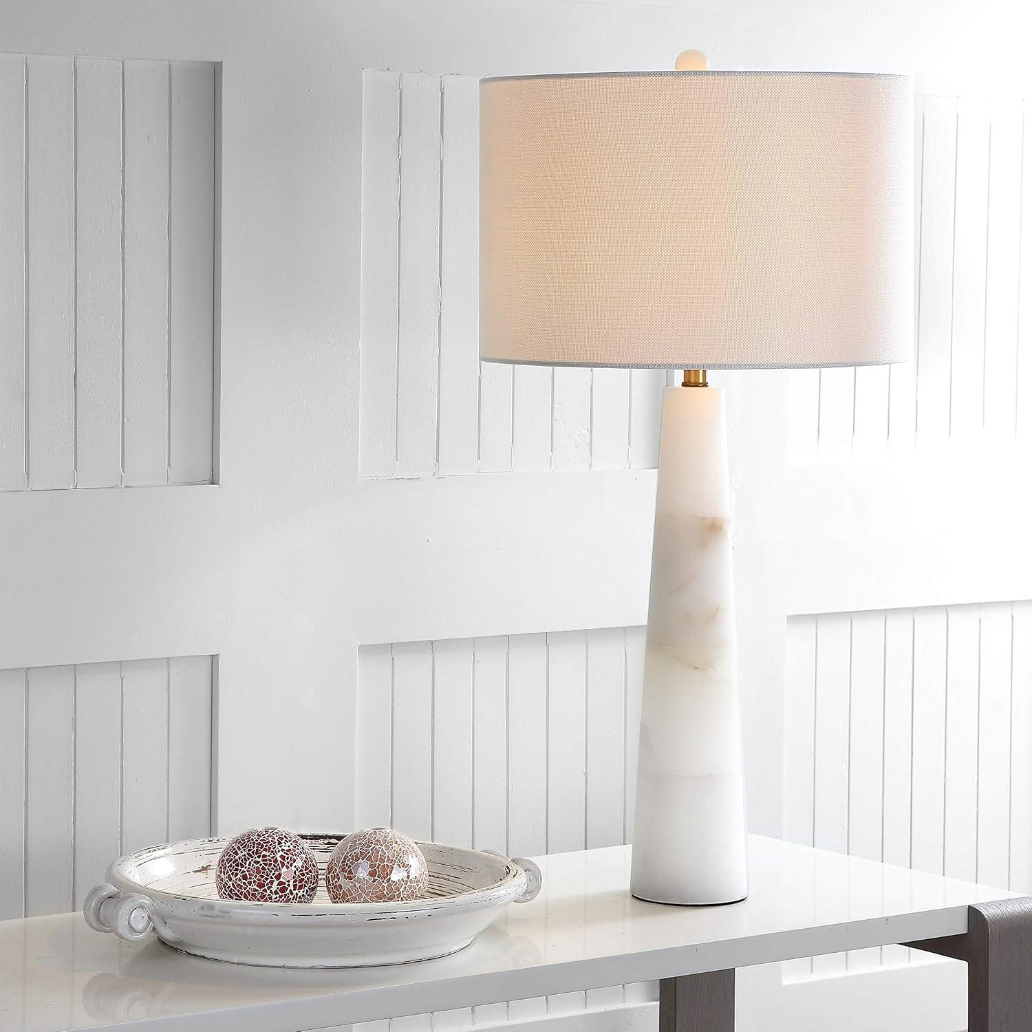 Delilah Alabaster Table Lamp - White - Safavieh.