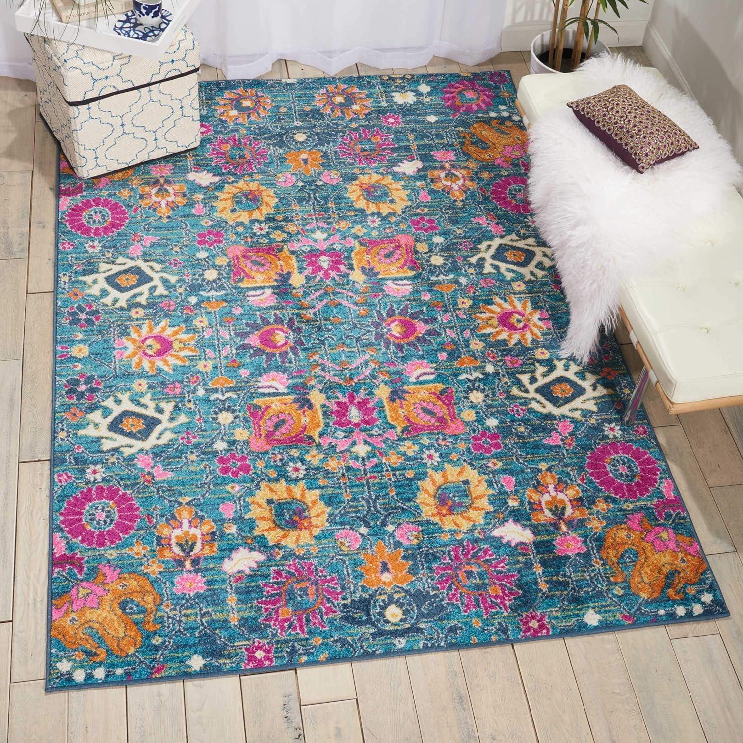 Nourison Passion Bohemian Indoor Rug Denim 3'9" x 5'9"