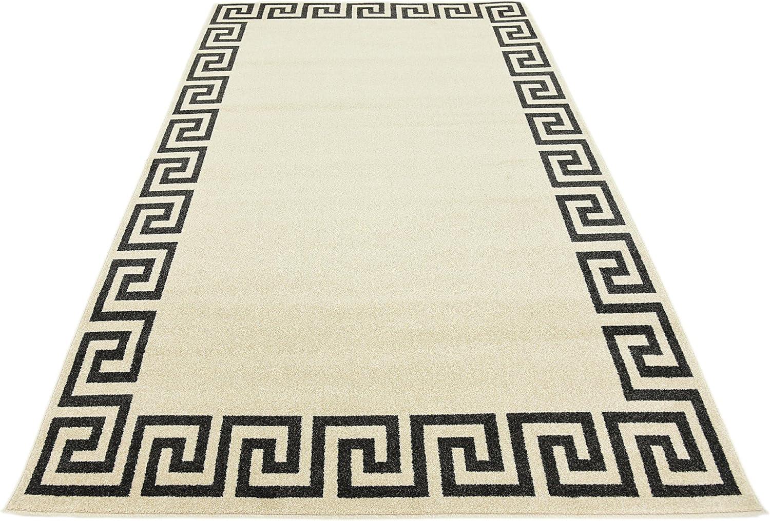 Unique Loom Athens Collection Area Rug - Modern (5' 3" x 8' Rectangle Beige and Gray/Beige)