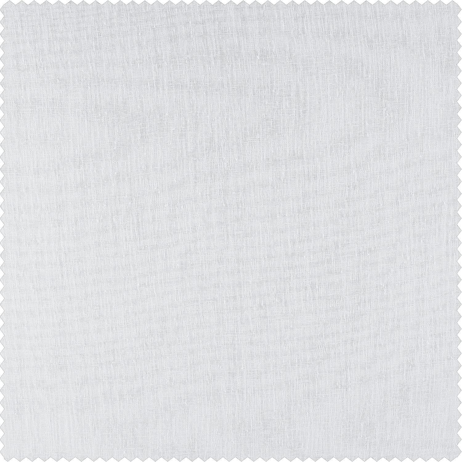 Aspen White Solid Faux Linen Sheer Curtain (1 Panel), Aspen White, 50W X 96L