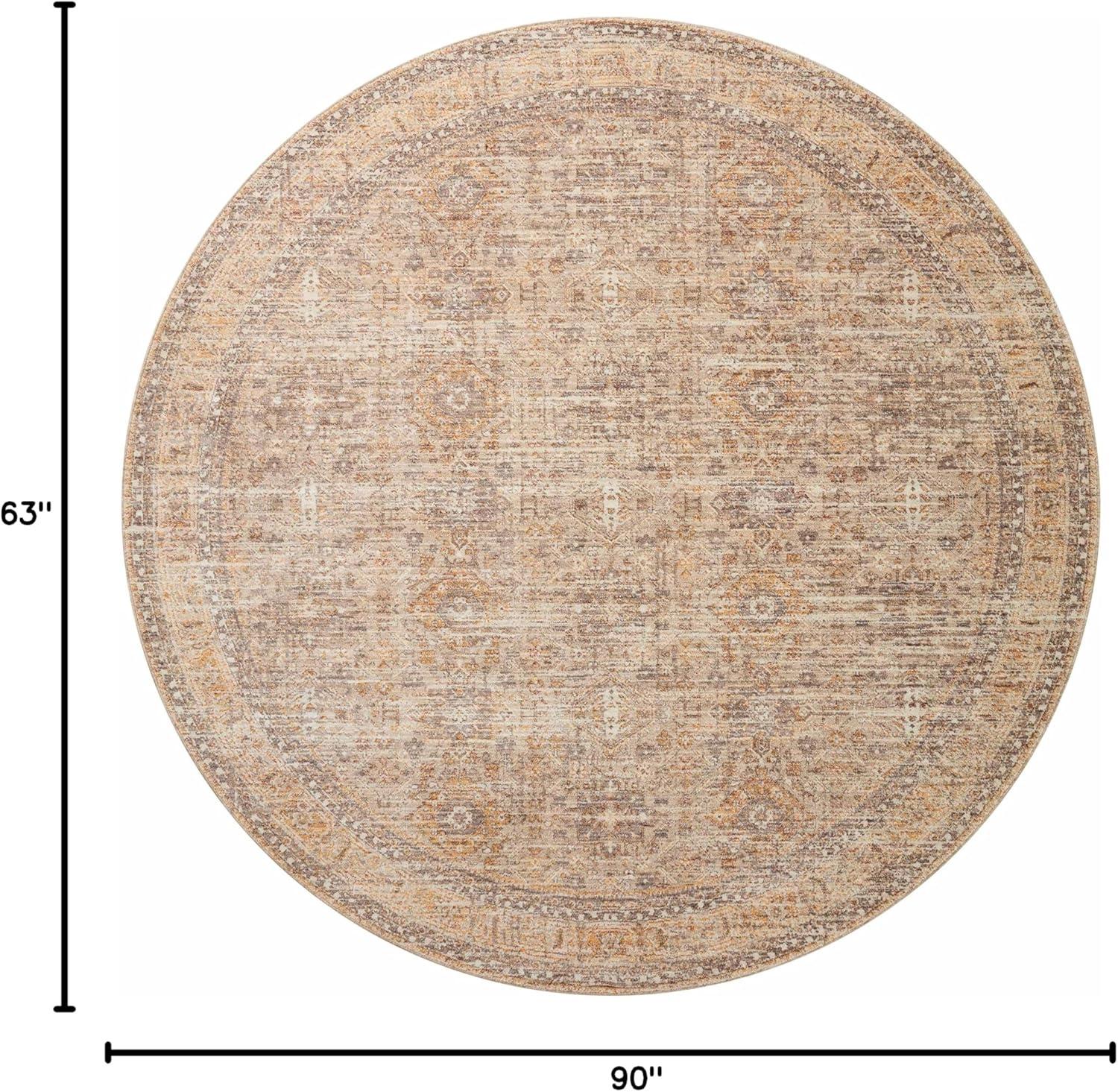 Blake Oatmeal and Spice Distressed 5'-3" x 7'-6" Area Rug