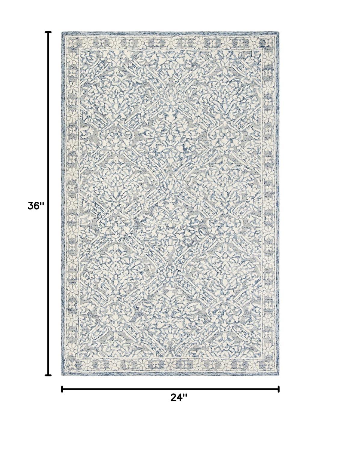 Micro-Loop MLP510 Hand Tufted Accent Rug - Blue/Ivory - 2'x3' - Safavieh.