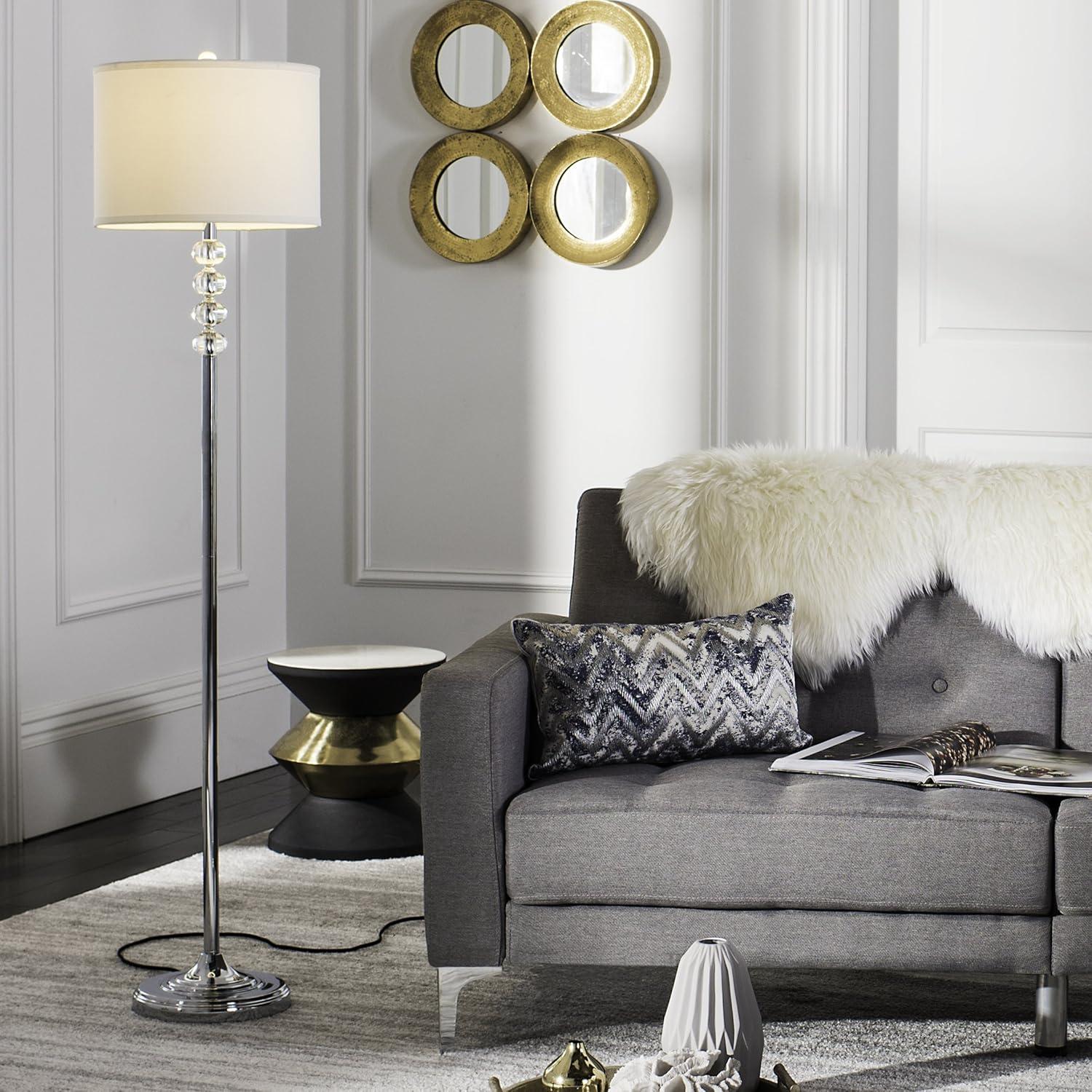 Vendome Floor Lamp - Clear/Chrome - Safavieh