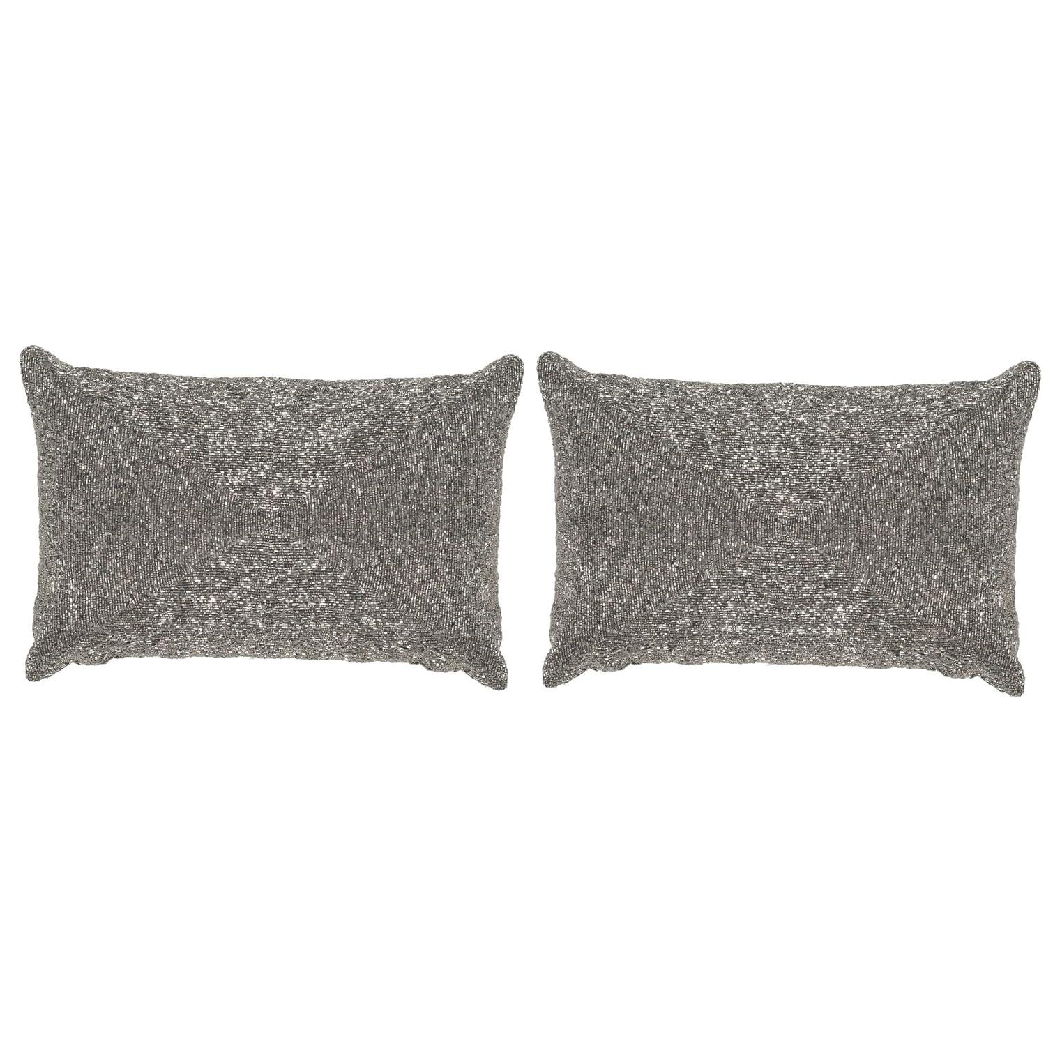 Appliqued Feather Throw Pillow (Set of 2)