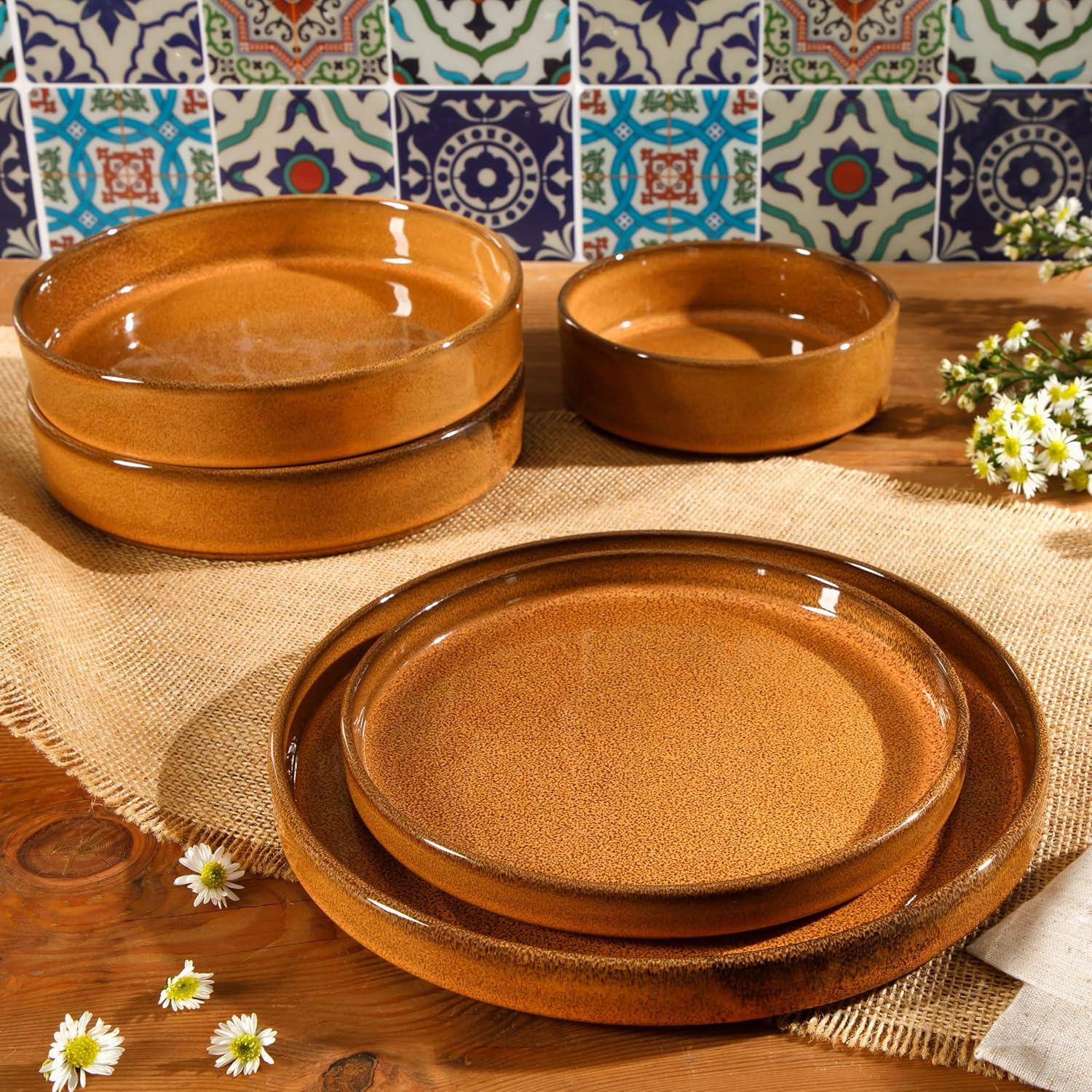 Santorini Terracotta Dinnerware Set - Service for 4