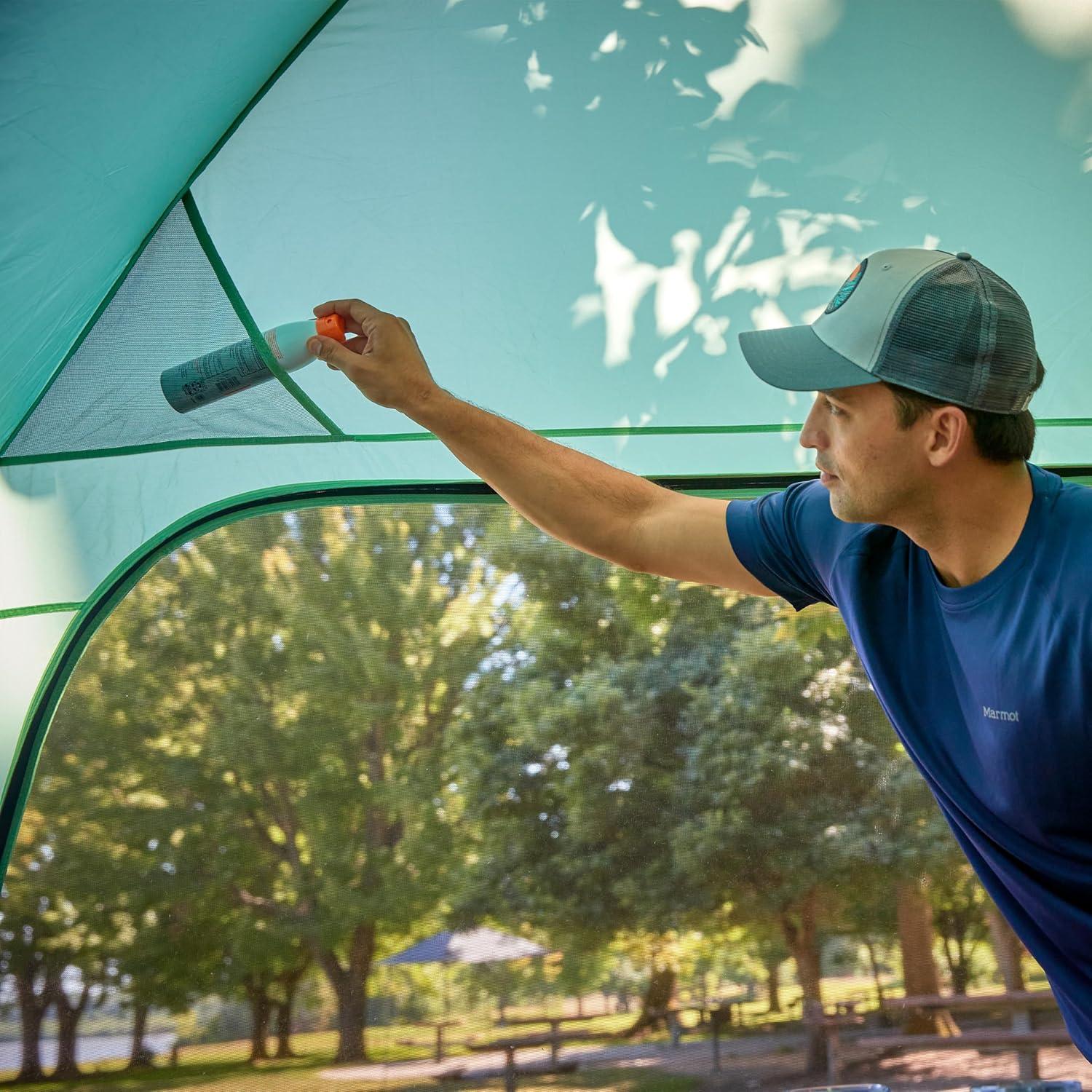 Coleman 86"x10' Skyshade 6 Person Screen Dome Canopy Beach Shelter Tent - Moss
