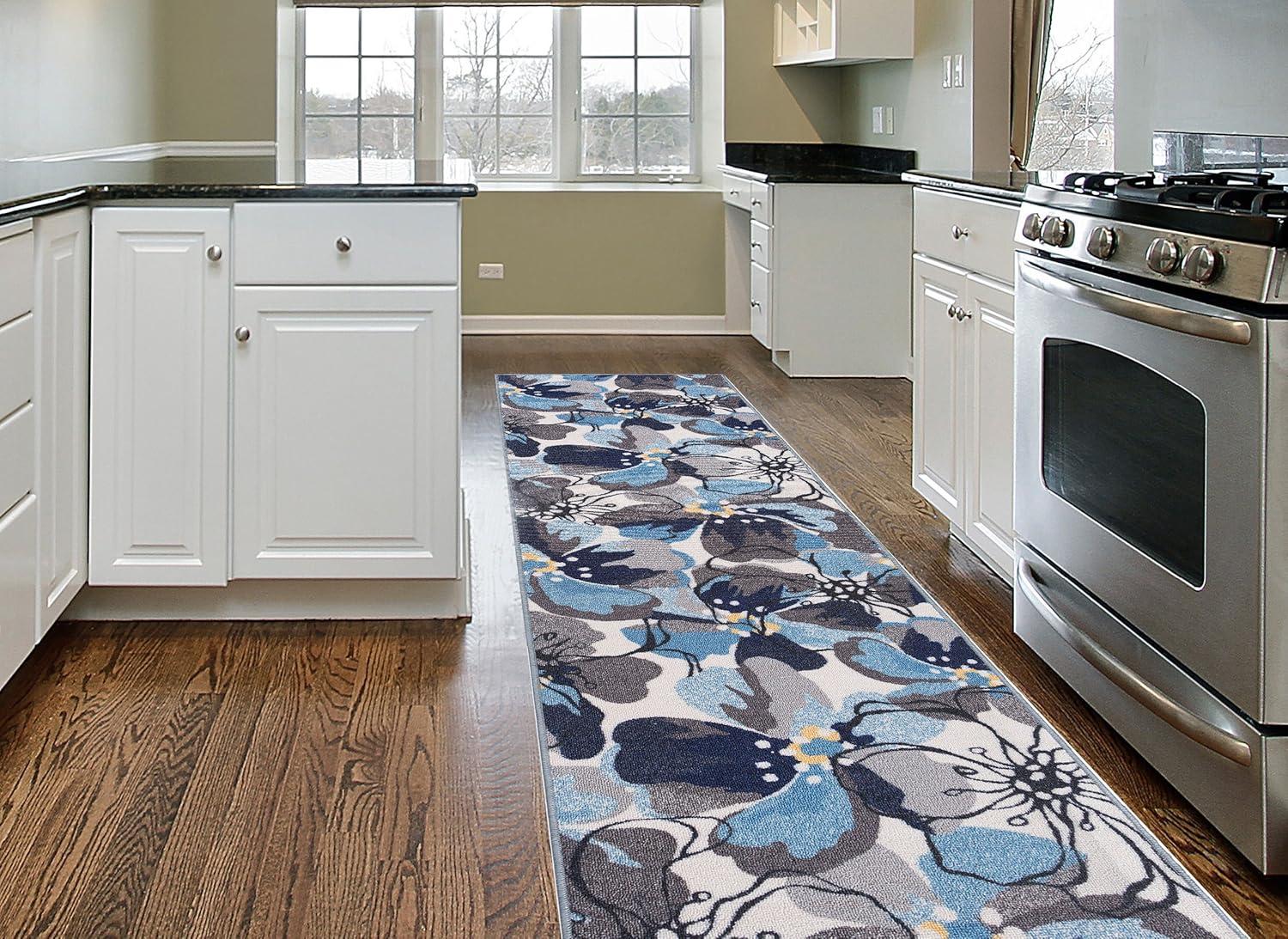 World Rug Gallery Modern Floral Non-Slip (Non-skid) Area Rug