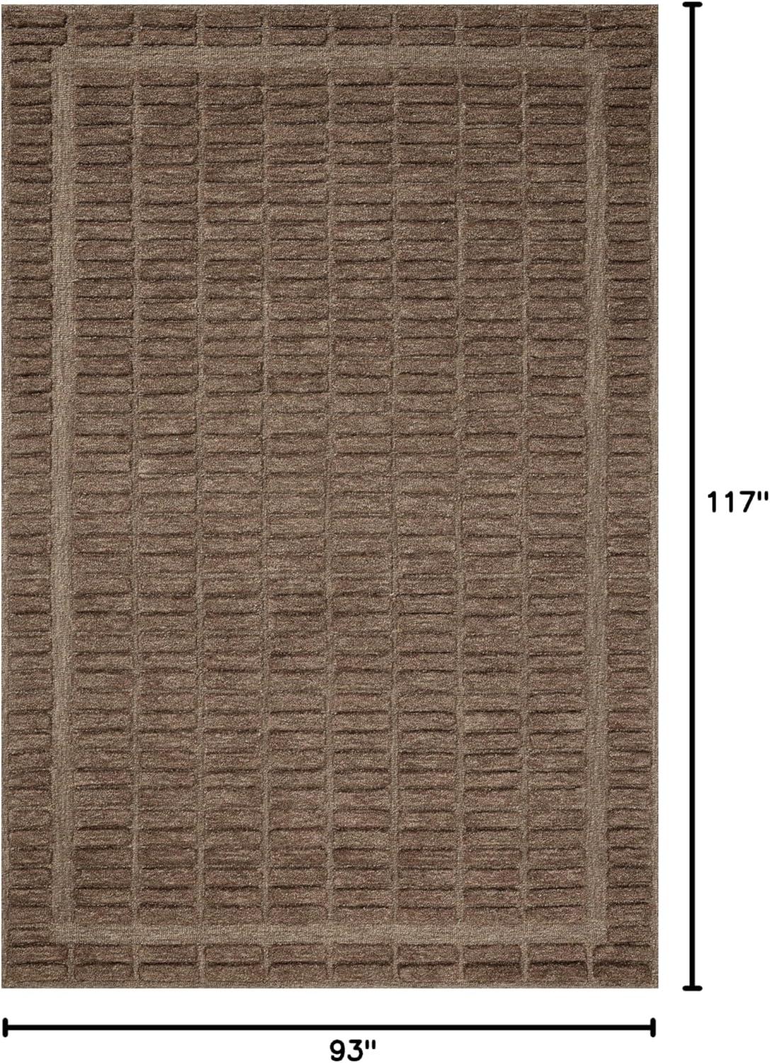 Bradley I Hand-Tufted Wool Rug by Chris Loves Julia x Loloi - Brown / 7'9" x 9'9"