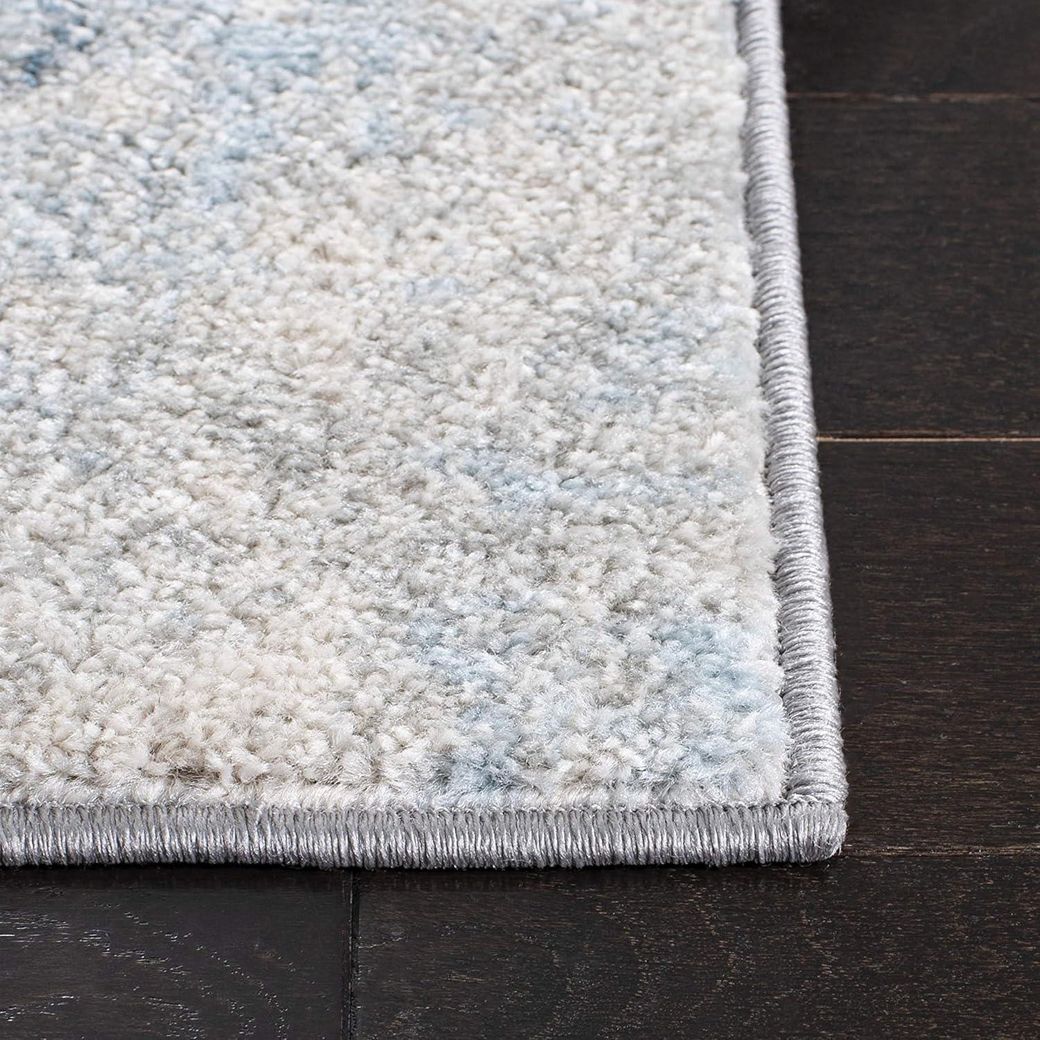 Tulum TUL209 Power Loomed Accent Rug - Ivory/Blue - 3'x3' - Safavieh.