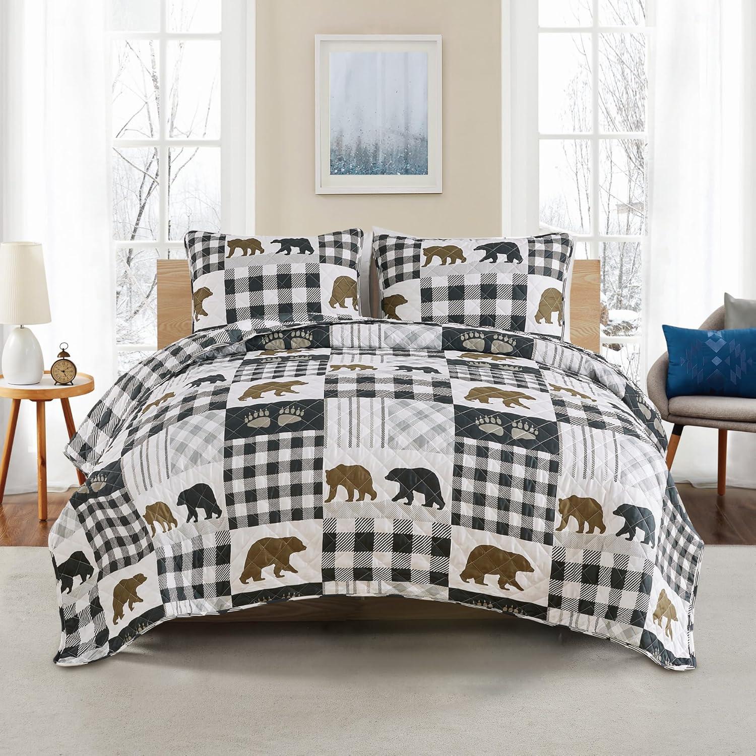 Market & Place Cedar Creek No Log Cabin Quilt Set