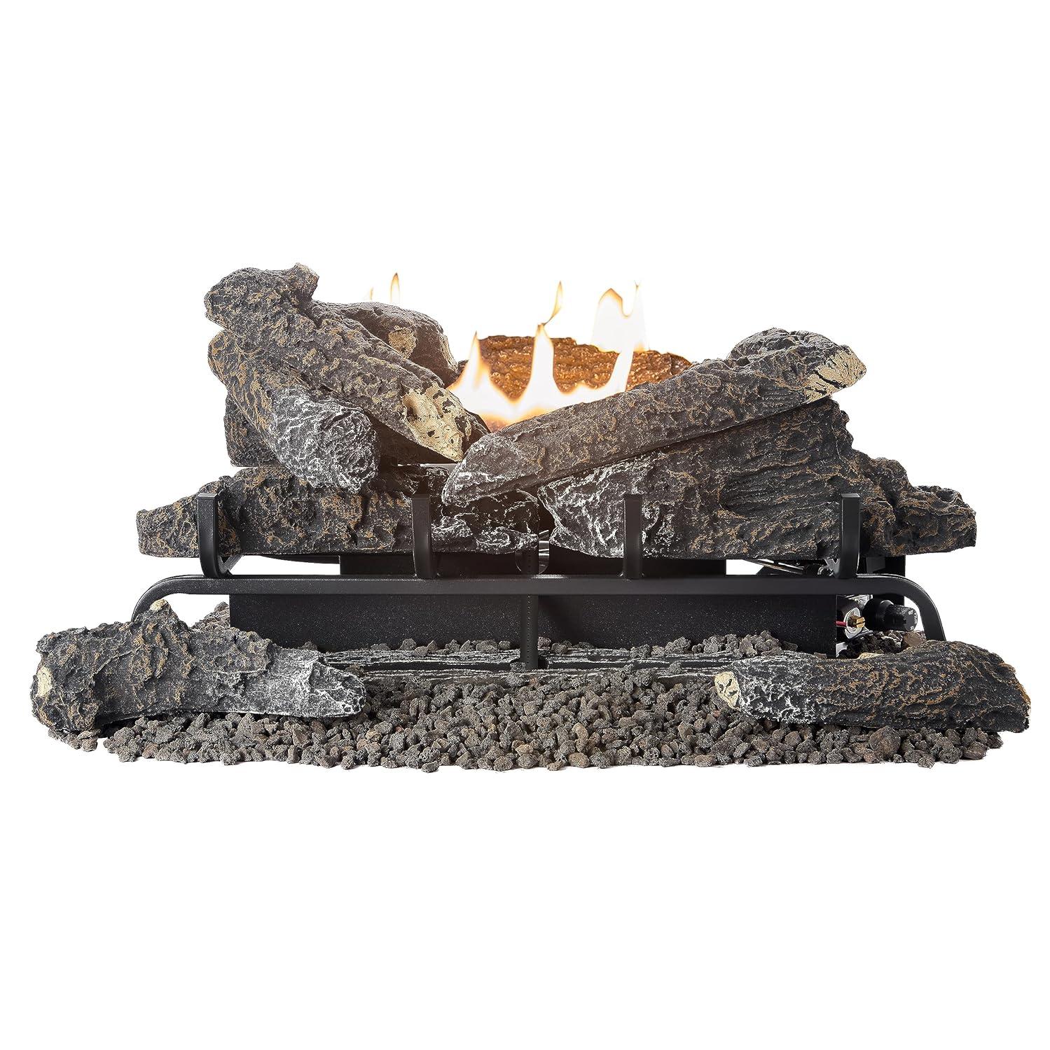 Comfort Glow Comfort Glow Vent Free Gas Log Insert, Remote, 24" Dual Fuel, Adjust Thermostat - GLD2470R