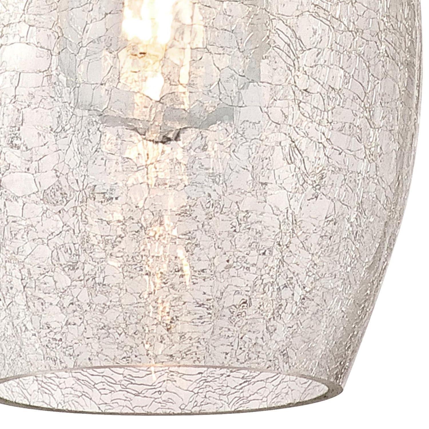 Westinghouse Mini Pendant Brushed Nickel Finish Clear Crackle Glass