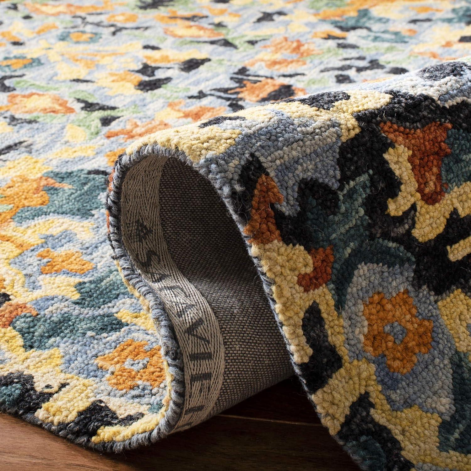 Blossom BLM452 Hand Tufted Area Rug - Blue/Multi - 3'x5' - Safavieh.
