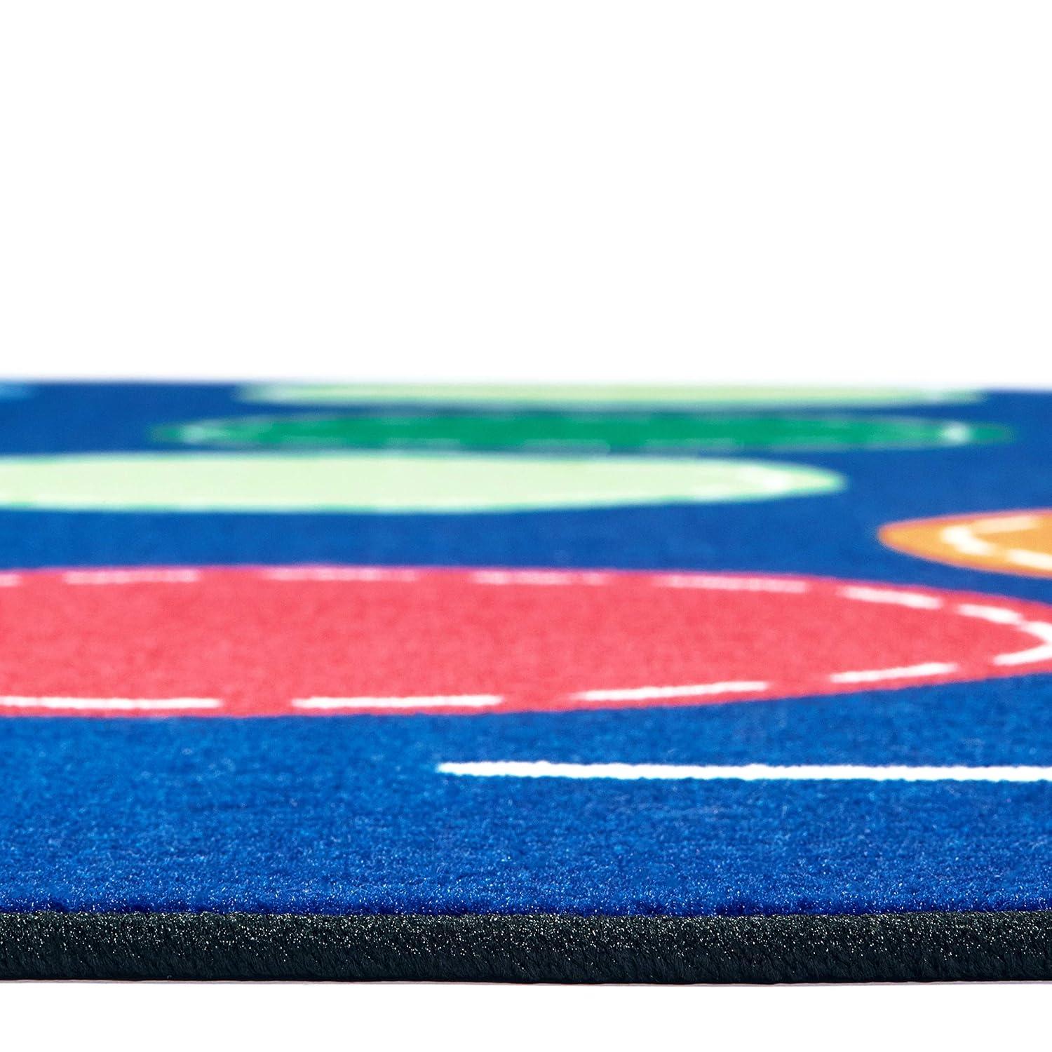 Carpets for Kids 8412 7 ft. 6 in. x 12 ft. Rectangle Premium Rainbow Seating Rug
