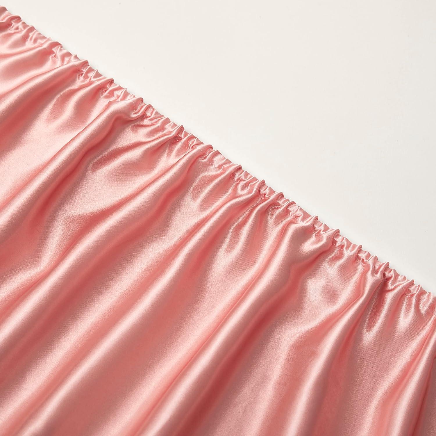 Blush Pink Queen Satin Deep Pocket Bed Sheet Set