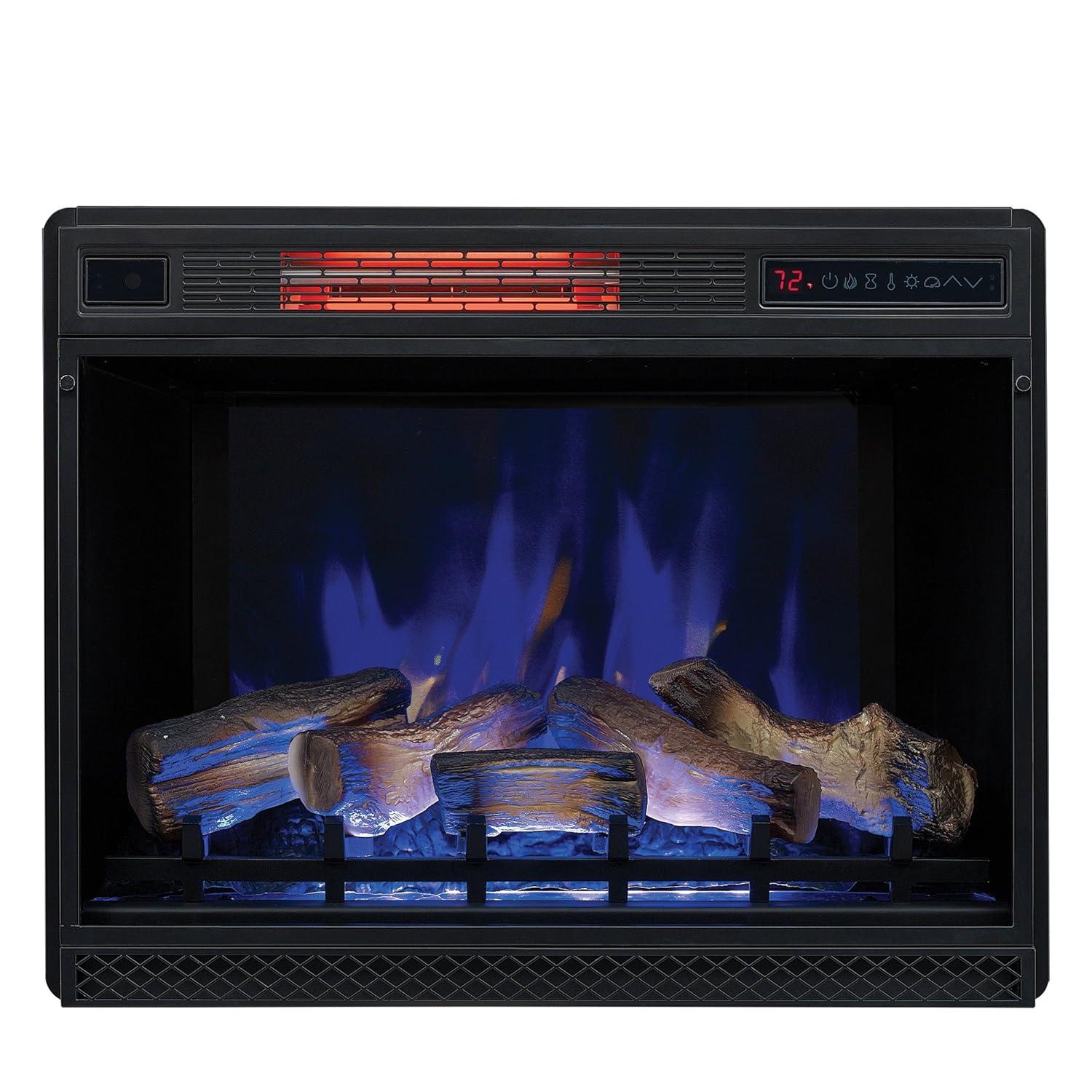ClassicFlame 3D Spectrafire Plus 28" Infrared Electric Fireplace Insert - Black, 28II042FGL