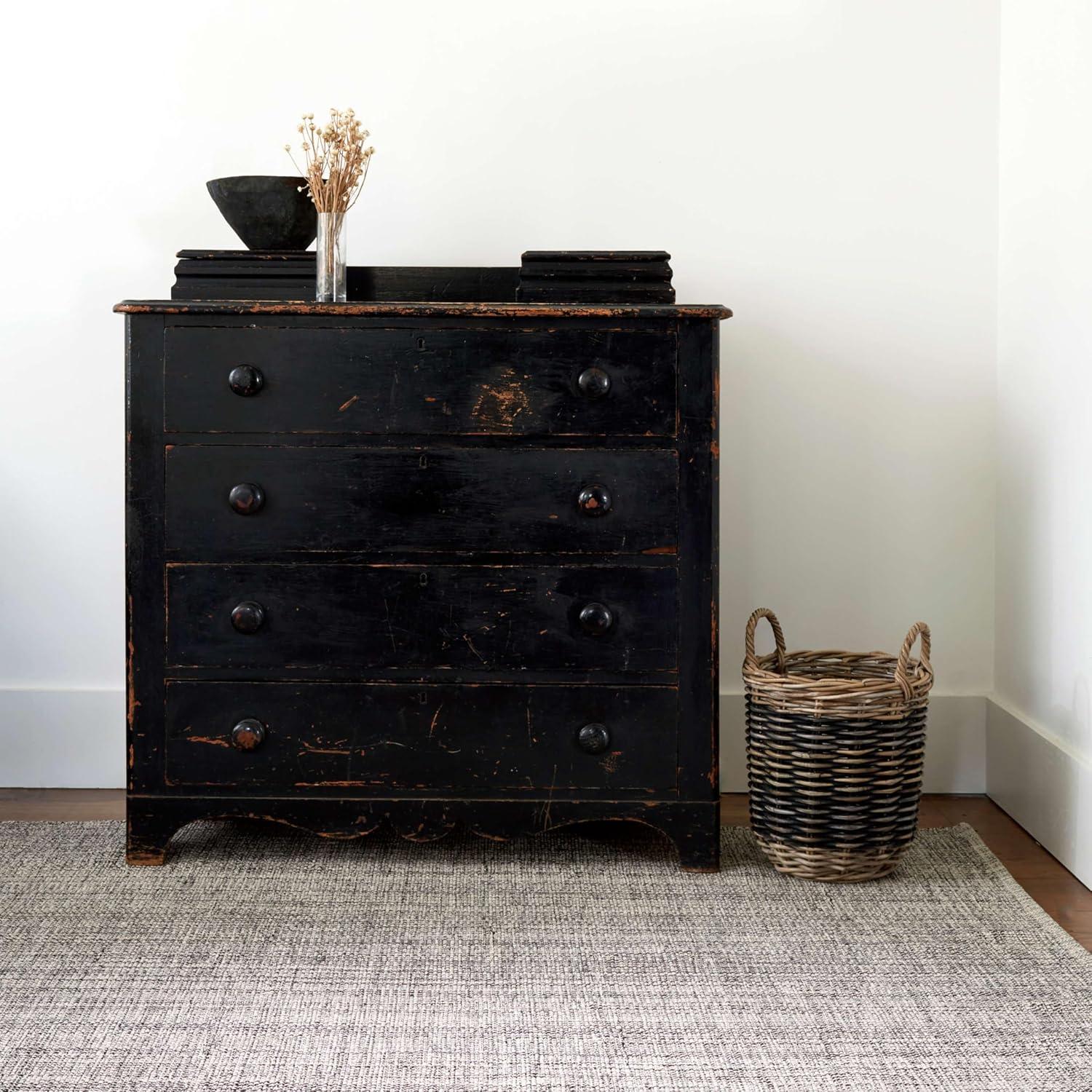 Marled Grey Handwoven Cotton Rug