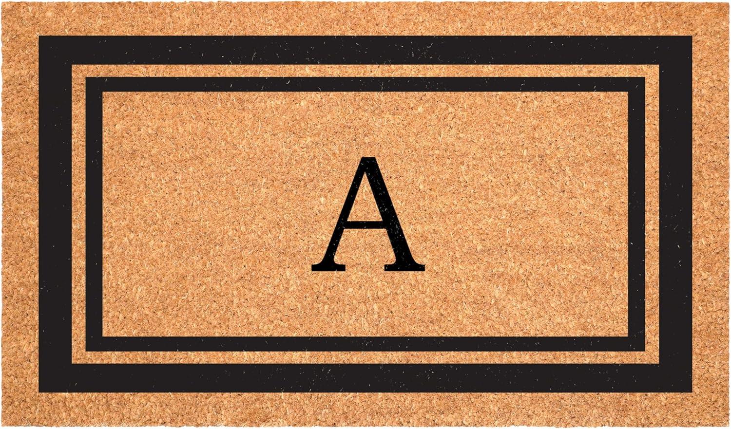 Calloway Mills Black Border 24" x 36" Monogram Outdoor Doormat (Letter A)