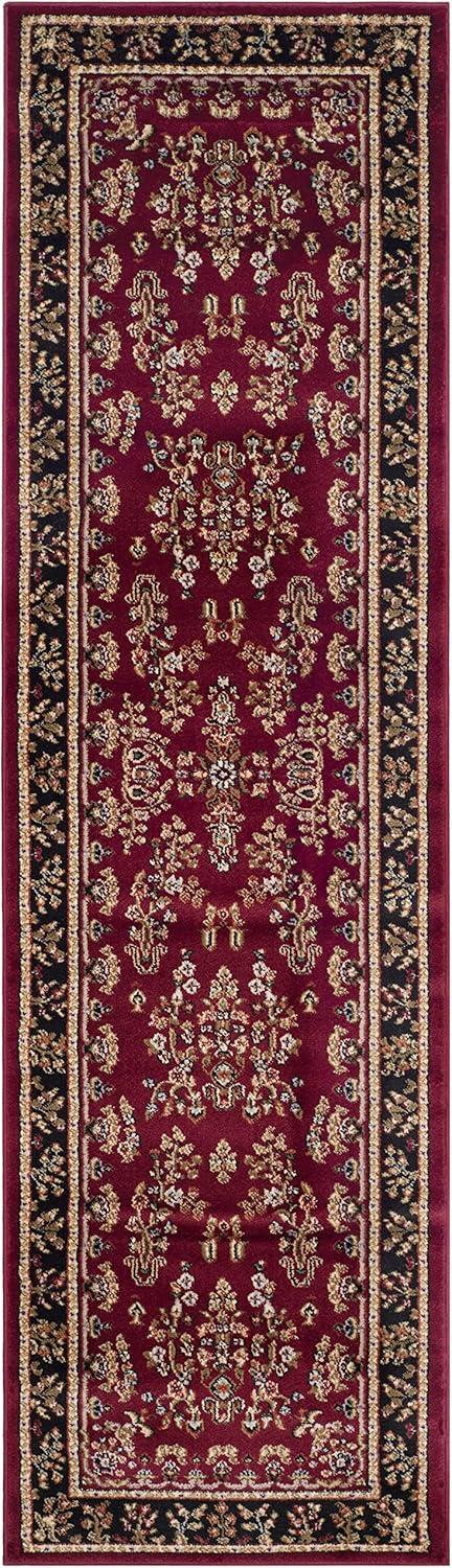 SAFAVIEH Lyndhurst Collection Runner Rug - 2'3" x 8', Red & Black, Traditional Oriental Design, Non-Shedding & Easy Care, Ideal for High Traffic Areas in Living Room, Bedroom (LNH331B)