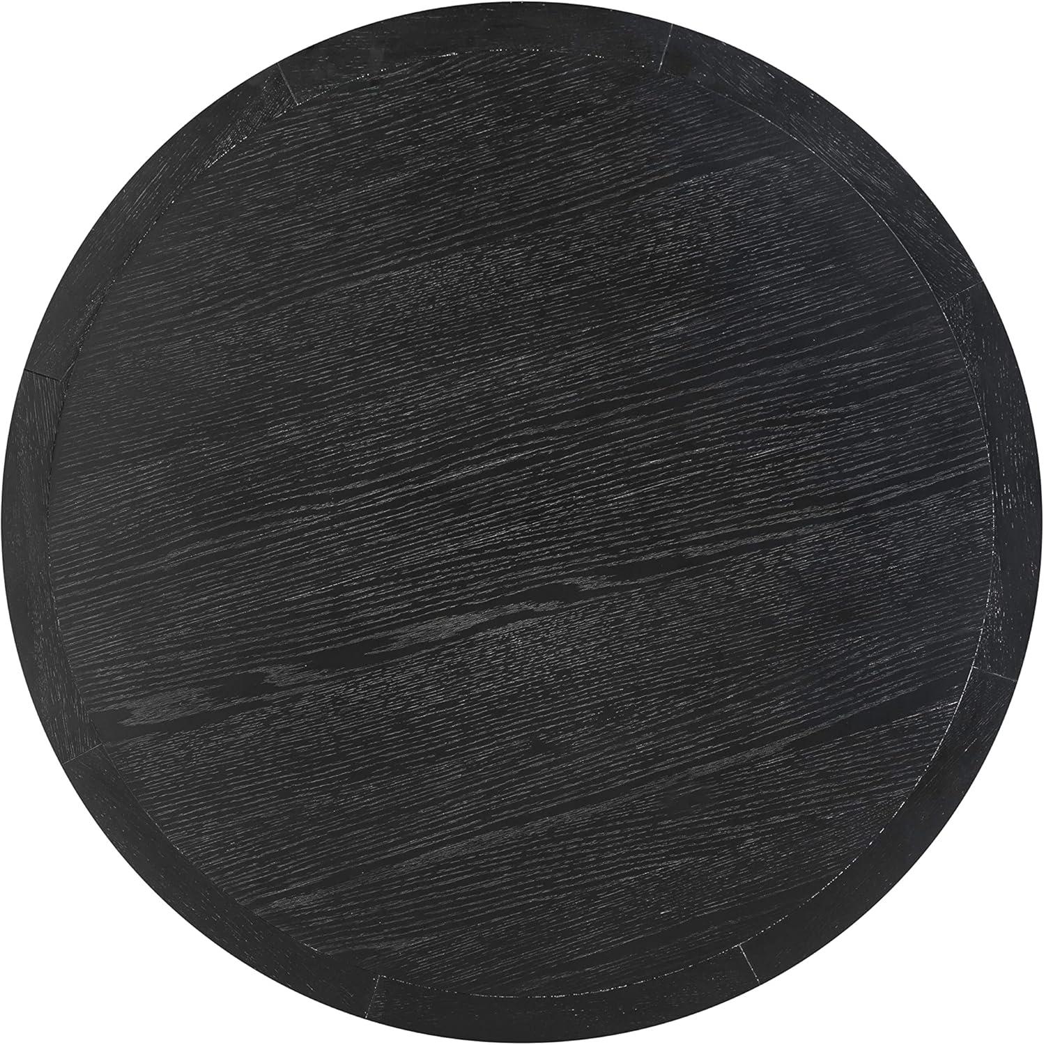 Sahara Black Oak Round Dining Table