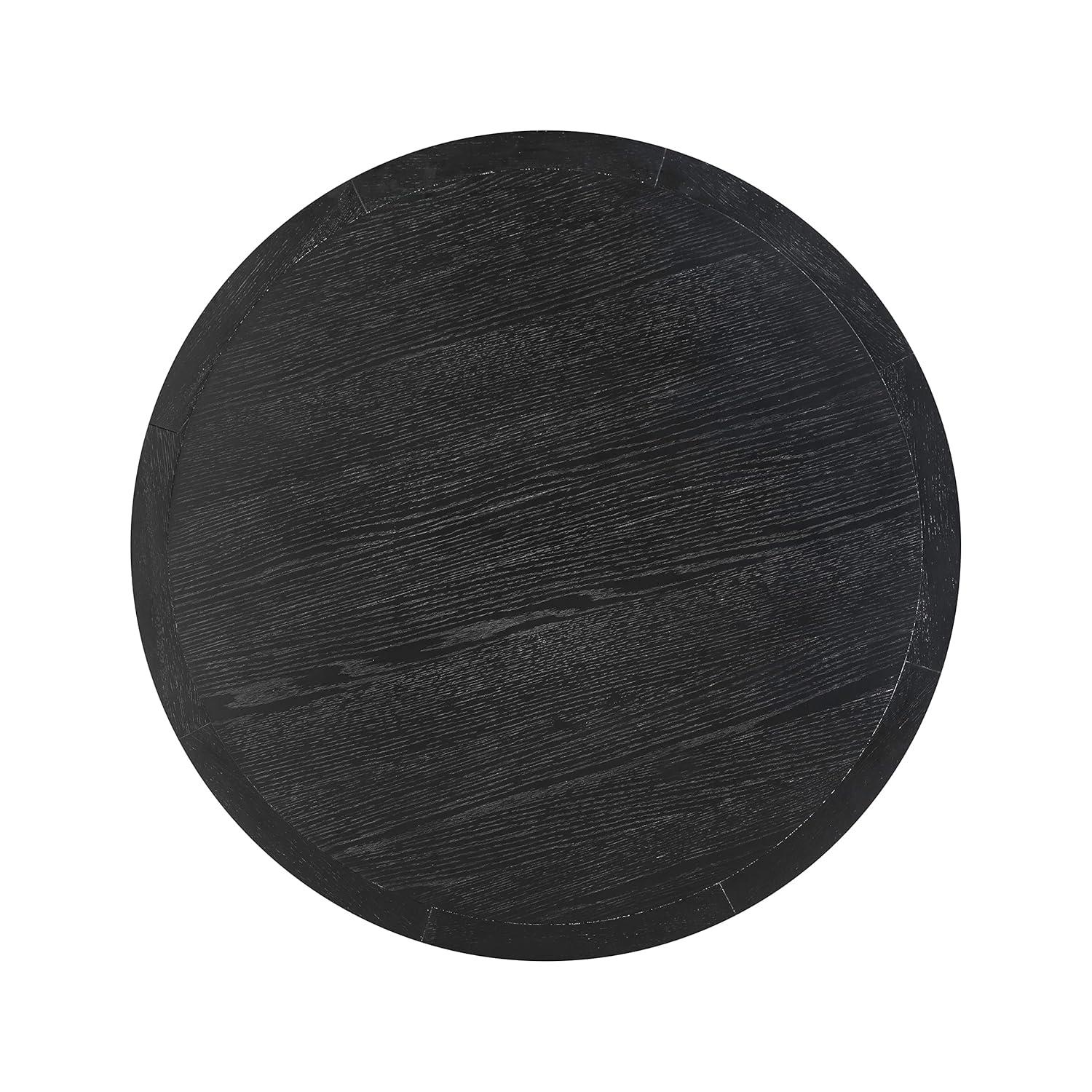 Sahara Black Oak Round Dining Table