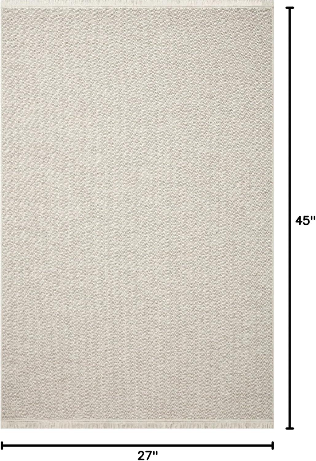 Amber Lewis x Loloi Malibu Ivory / Dove Indoor / Outdoor Area Rug