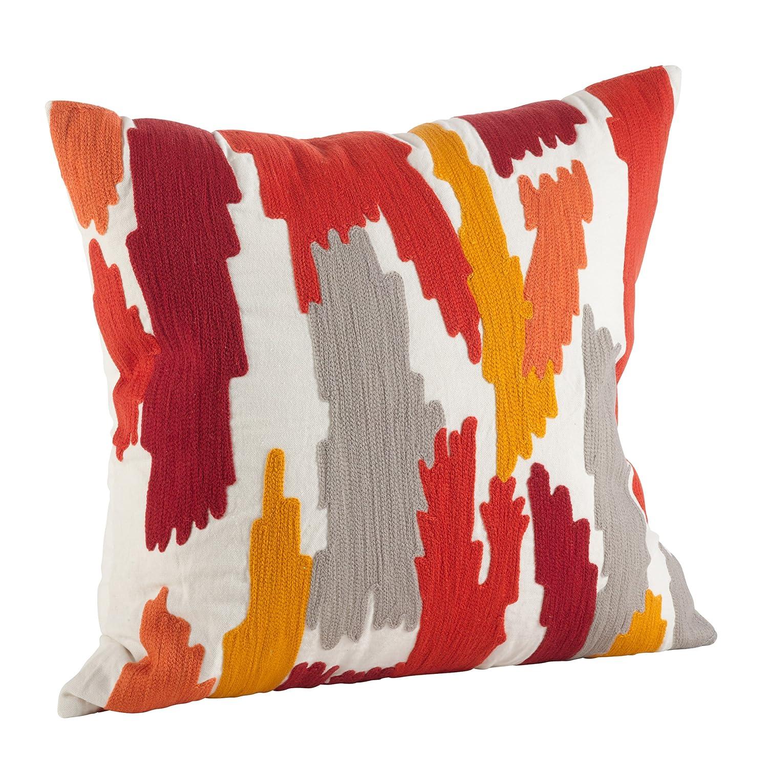 Pennello Embroidered Down Reversible Throw Pillow