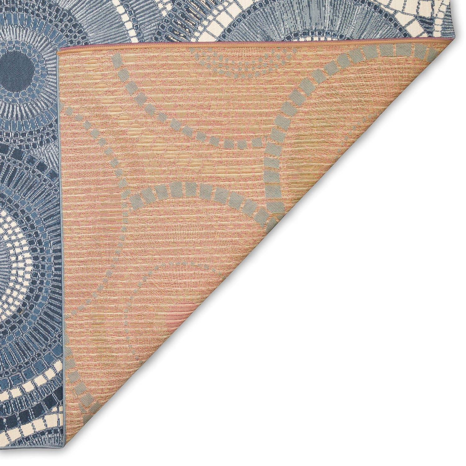 Liora Manne Marina Circles Indoor/Outdoor Rug Delft 1'11" x 7'6"