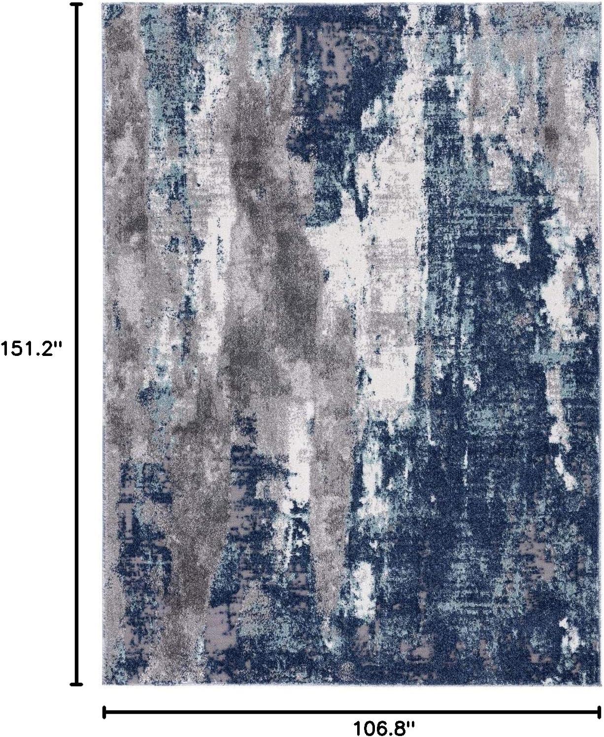 Luxe Weavers Euston Collection Modern Abstract Area Rug, Blue 9x12