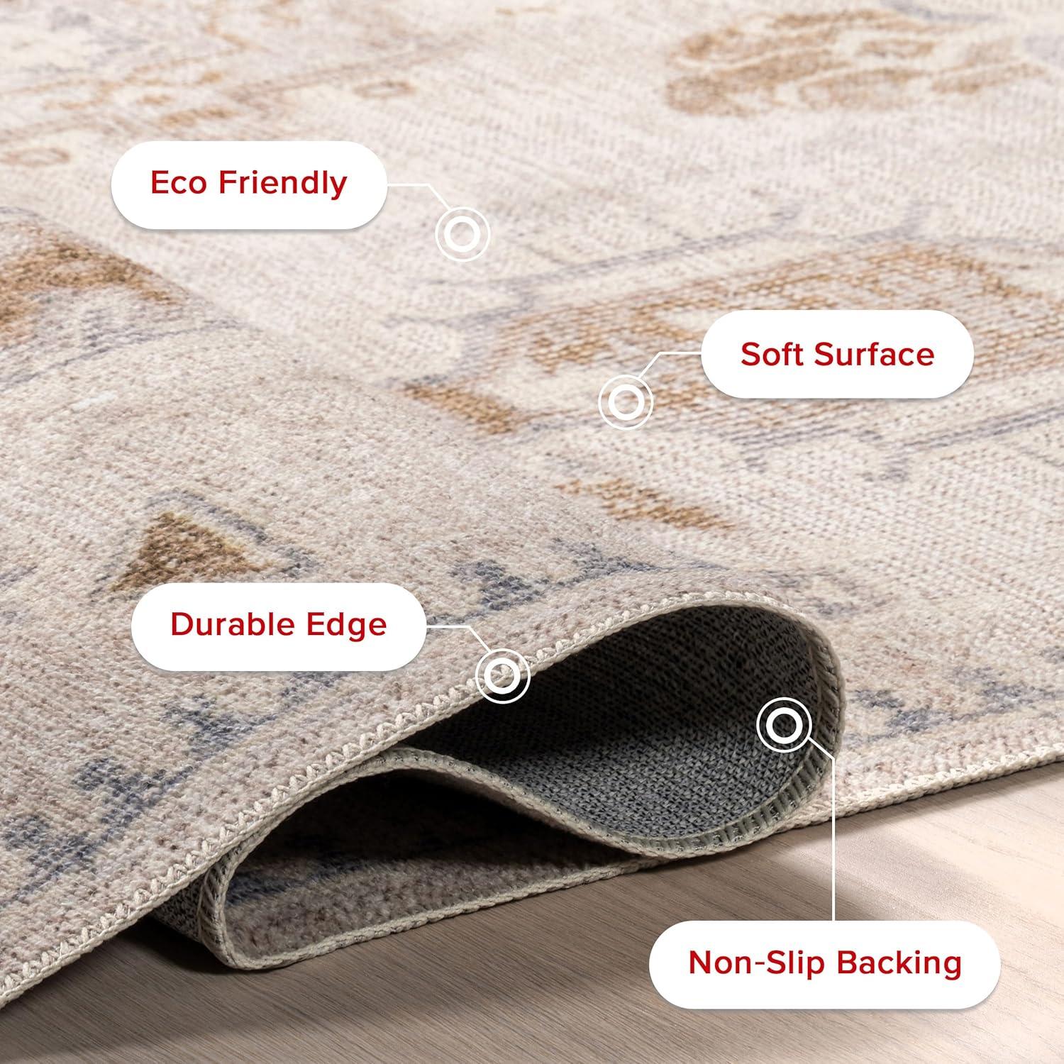 Nuloom Krystin Distressed Machine Washable Indoor Area Rug