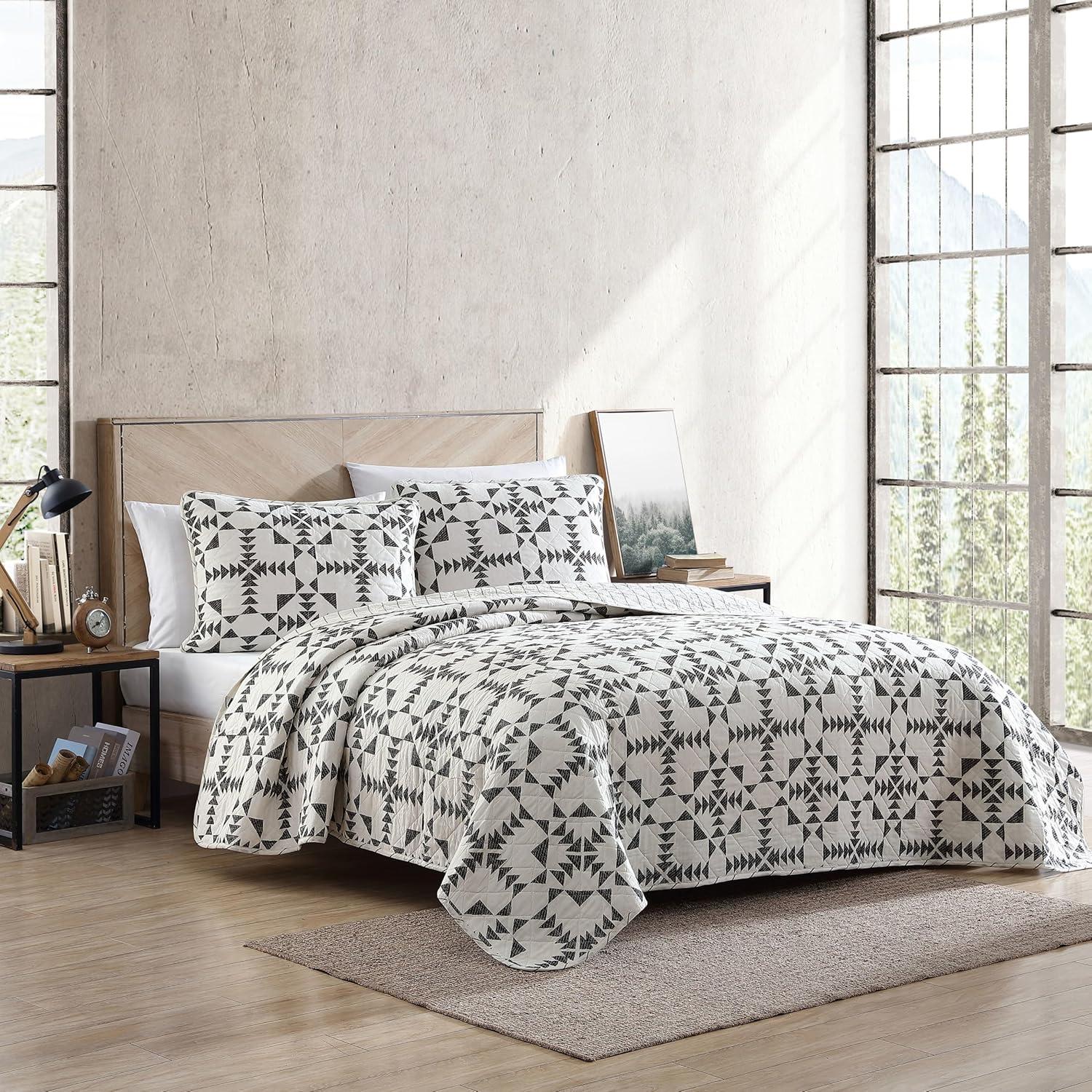 Eddie Bauer Eddie Bauer Boulder Plaid Cotton Green Quilt Set