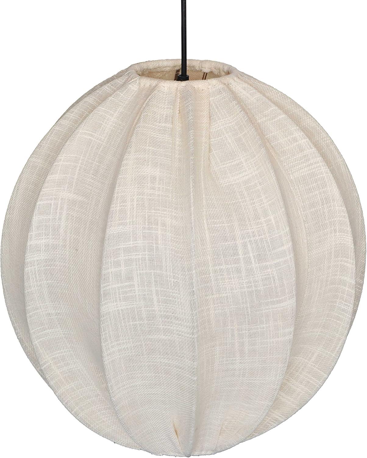 Pemberly Row Modern / Contemporary White Cotton Pendant Lamp